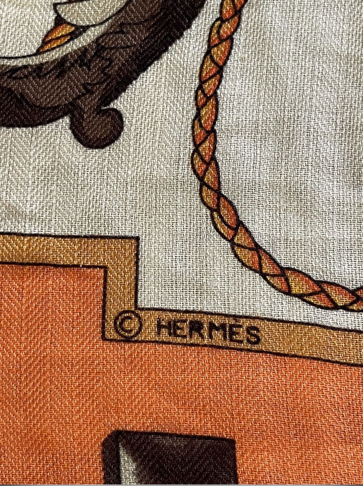 Hermes Hermes Les Cles Blanket Cashmere Scarft Size ONE SIZE - 5 Thumbnail