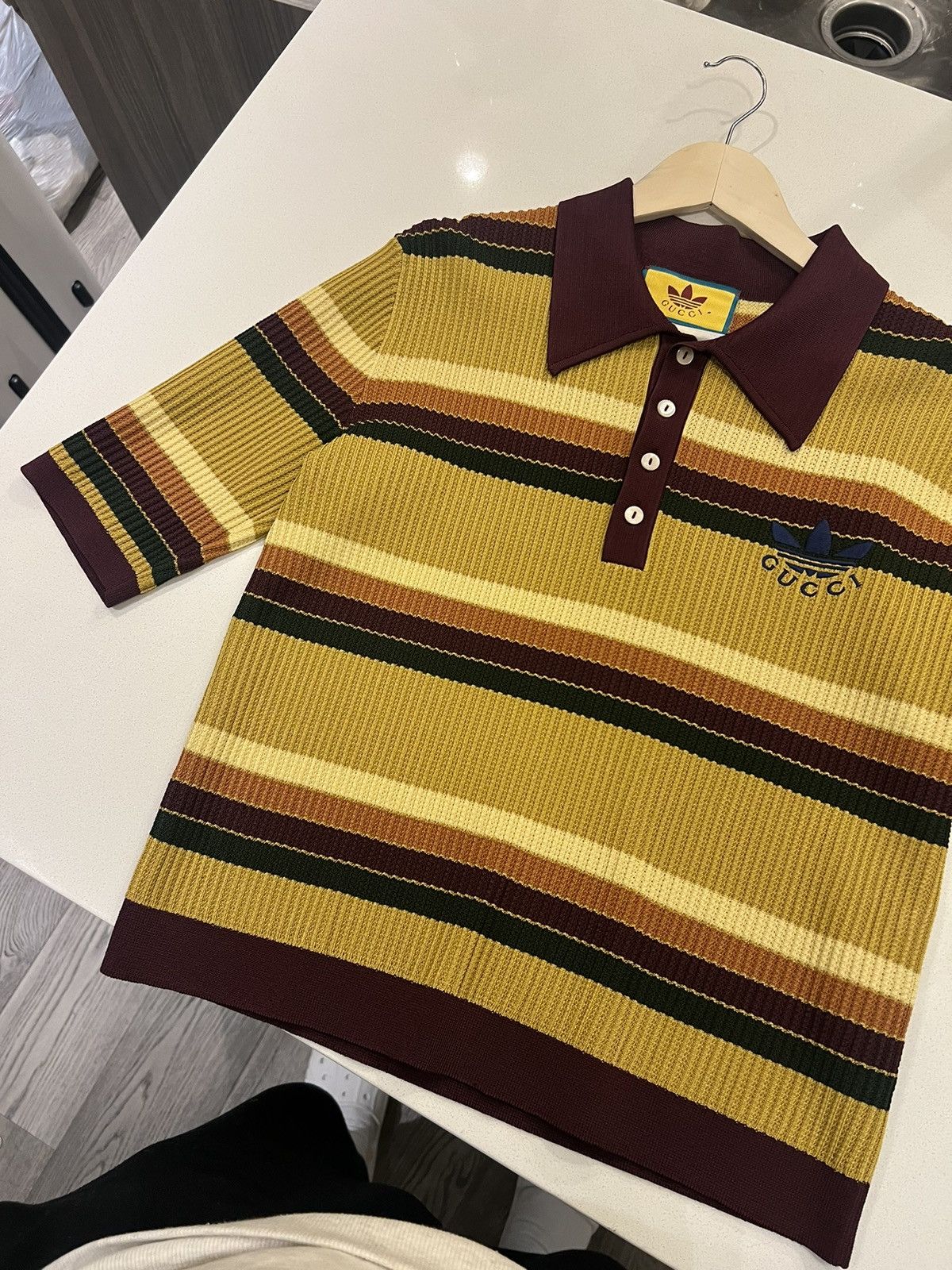 Gucci Gucci x adidas striped polo Size US XL / EU 56 / 4 - 2 Thumbnail