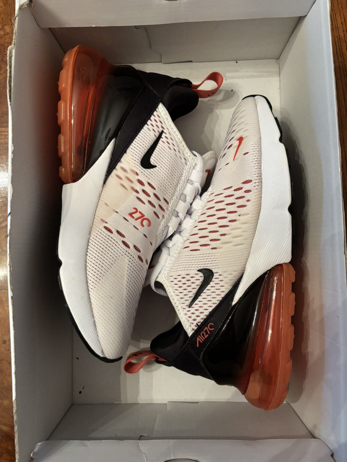 Nike Nike Wmns Air Max 270 'White Mantra Orange' Size US 5.5 / IT 35.5 - 8 Thumbnail
