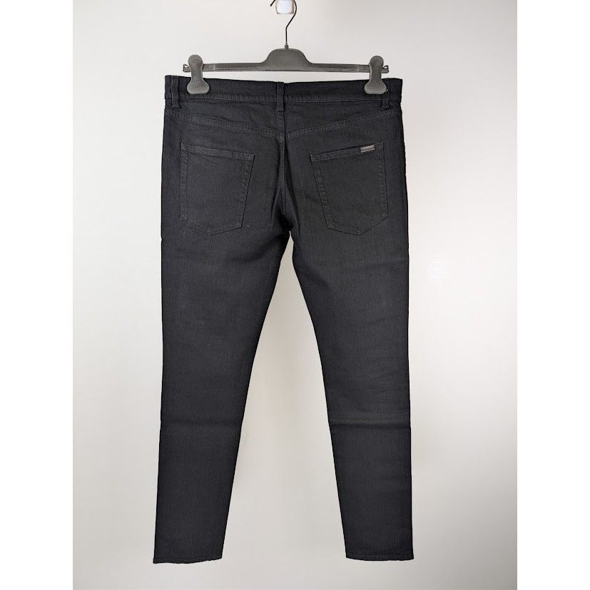 Saint Laurent Paris o1rshd1 Skinny 5 Pockets Low Jean Pants in Black Size US 34 / EU 50 - 11 Thumbnail