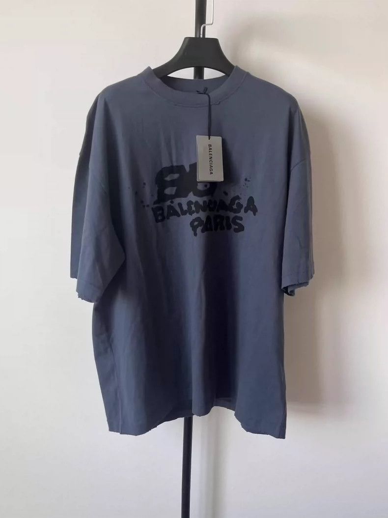 Balenciaga Balenciaga Monogrammed printed casual crewneck short sleev Size US L / EU 52-54 / 3 - 1 Thumbnail