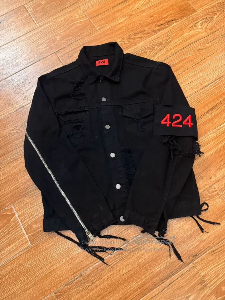 424 424 Fringed Black Jacket Size US S / EU 44-46 / 1 - 2 Thumbnail