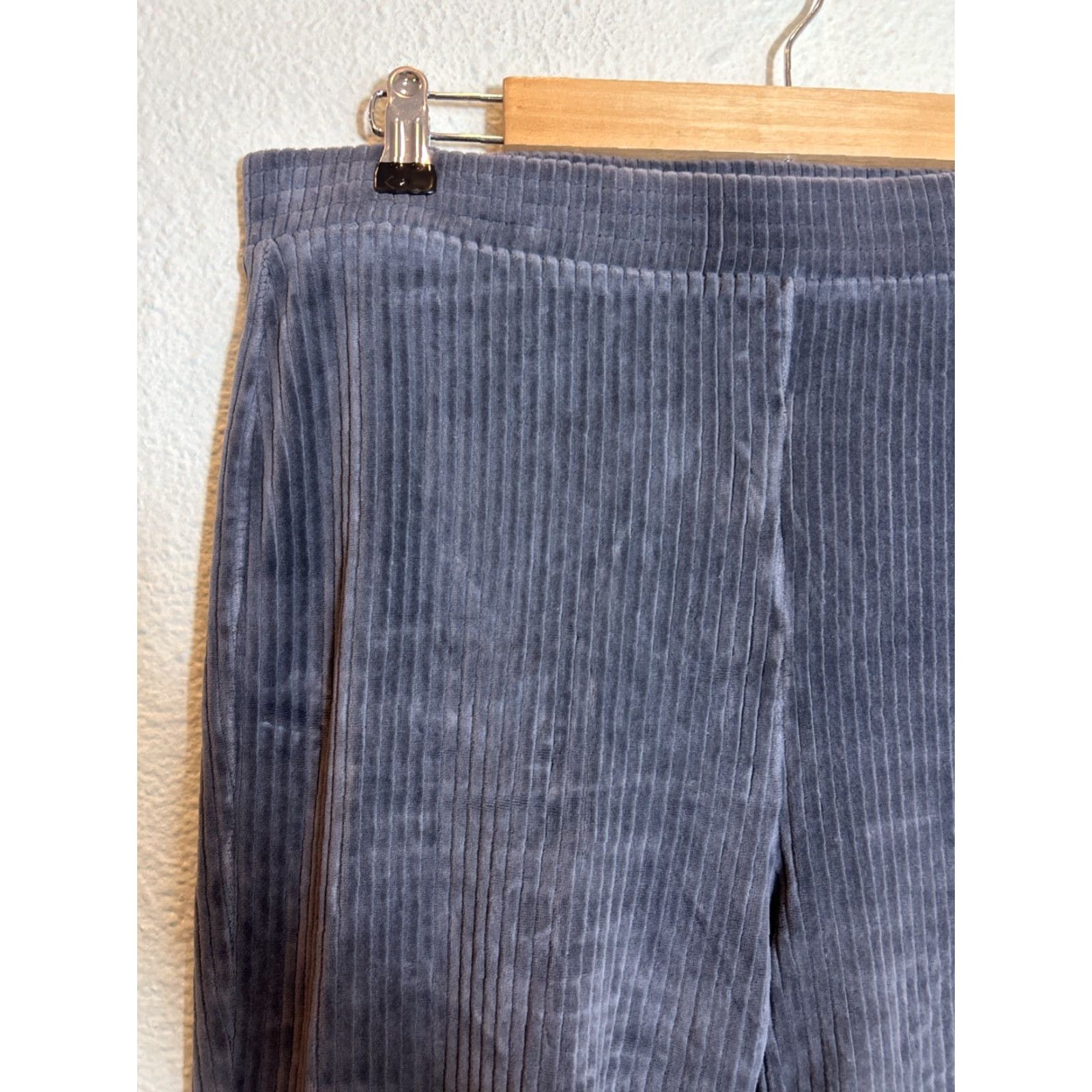 Vintage Aerie Groove-On Velour High Waisted Flare Pant L Gray Sweatpants Flared Womens 32x34 Size 36" / US 14 / IT 50 - 6 Thumbnail