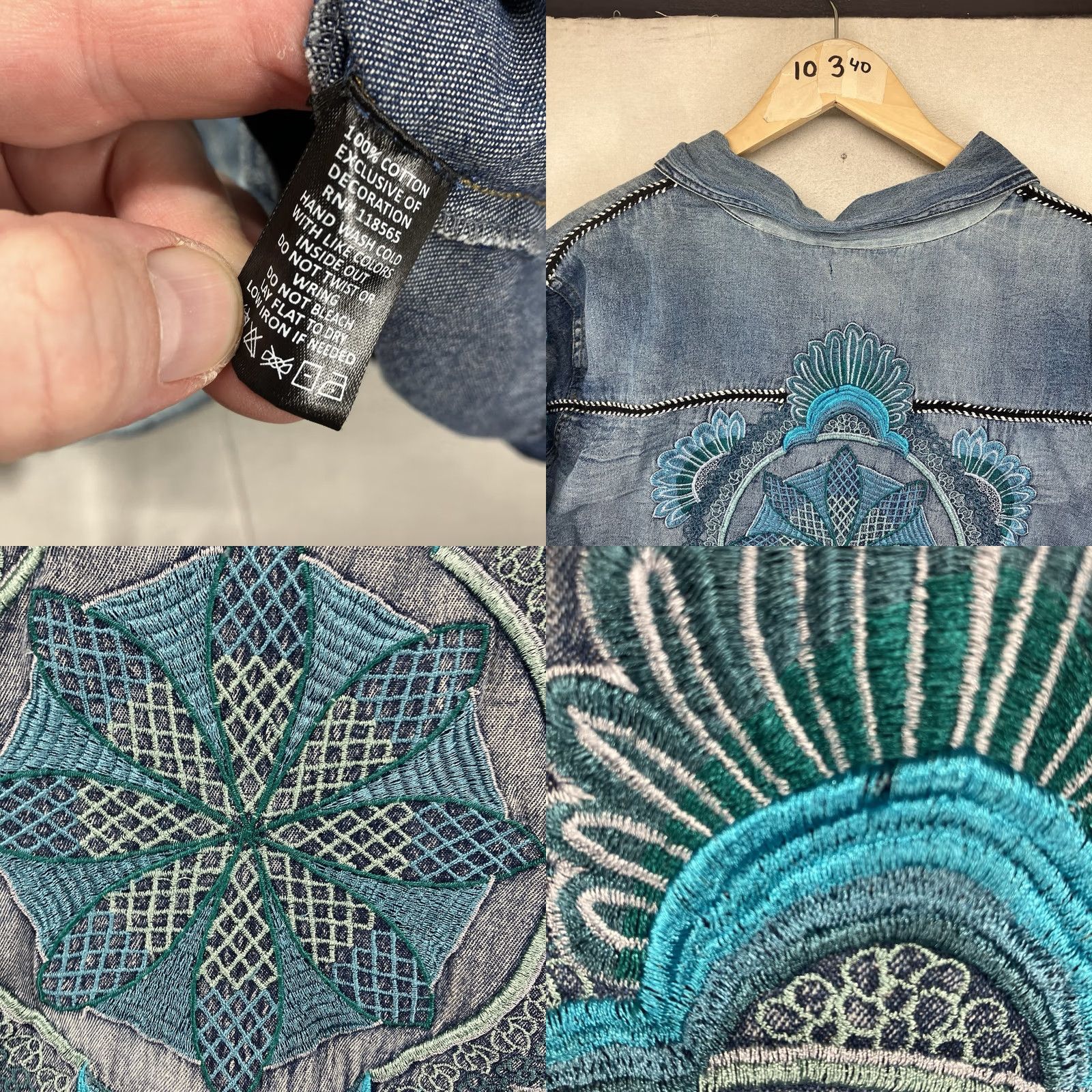 Denime VINTAGE No (adjust if vintage) - Sorry, cannot determine vintage status from provided data. Size XXL / US 16-18 / IT 52-54 - 10 Thumbnail