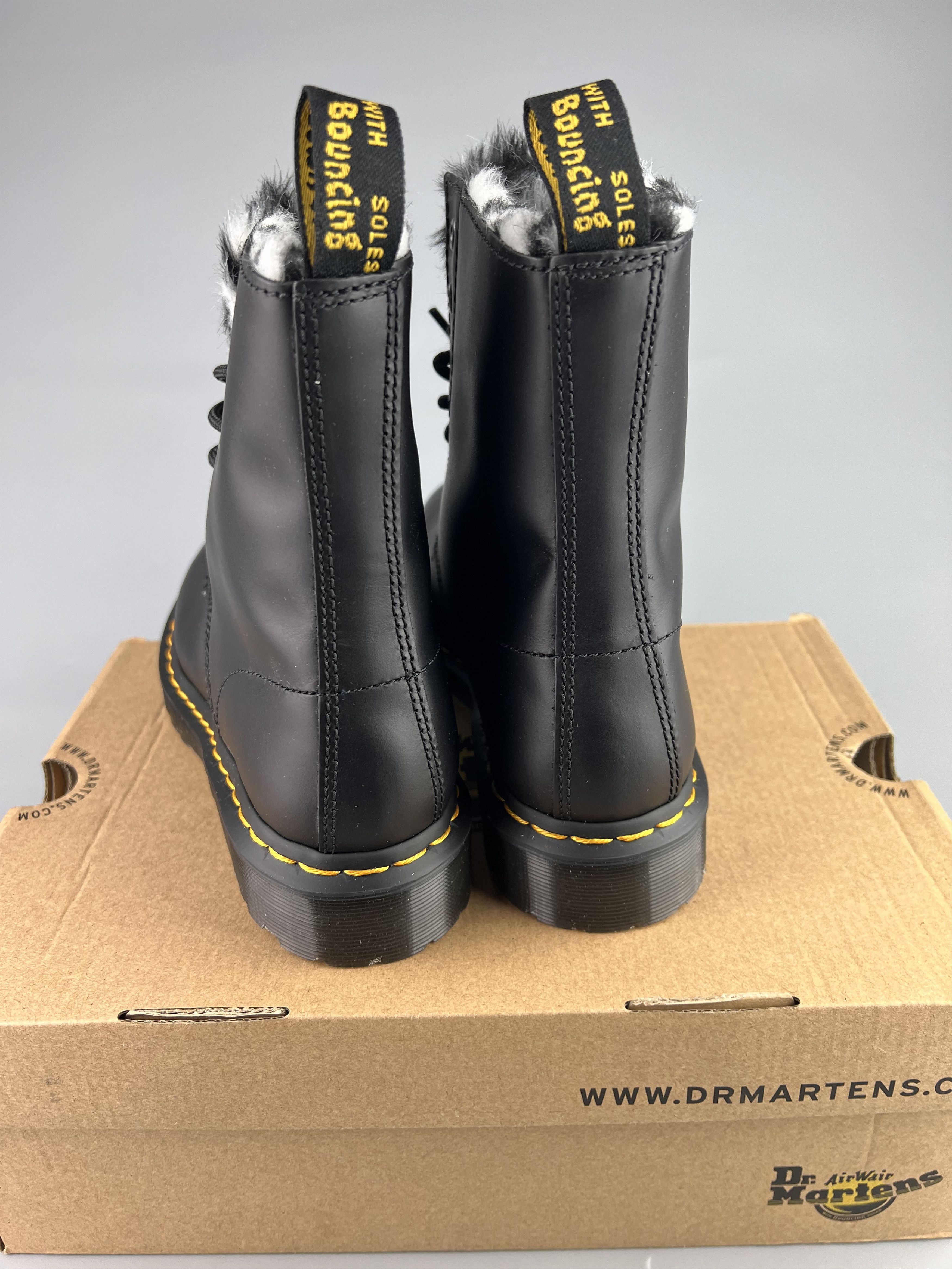 Dr. Martens Dr. Martens 1460 Serena Black Combat Boots Size 39 Size US 8 / IT 38 - 3 Thumbnail