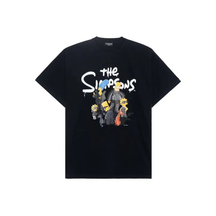Balenciaga Balenciaga x THE SIMPSONS Cartoon Print Black T-Shirt Size US L / EU 52-54 / 3 - 1 Thumbnail