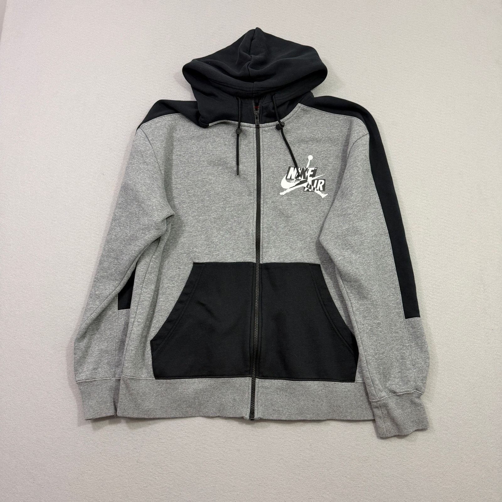 Jordan Brand Jordan Jumpman Classic Full Zip Hoodie Large Gray Black Size US L / EU 52-54 / 3 - 1 Thumbnail