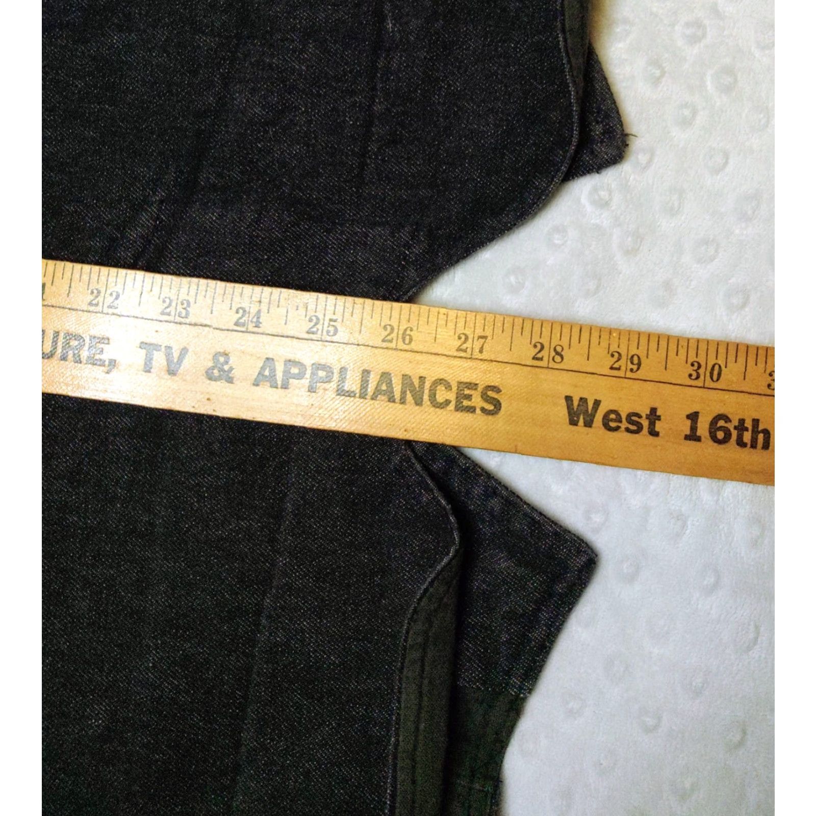 Denime VINTAGE West Cal.45 Vest Dark Denim Snap Down Cowboy Prairie 3XL Black Solid Western Casual Mens Vest Size US XXL / EU 58 / 5 - 8 Thumbnail