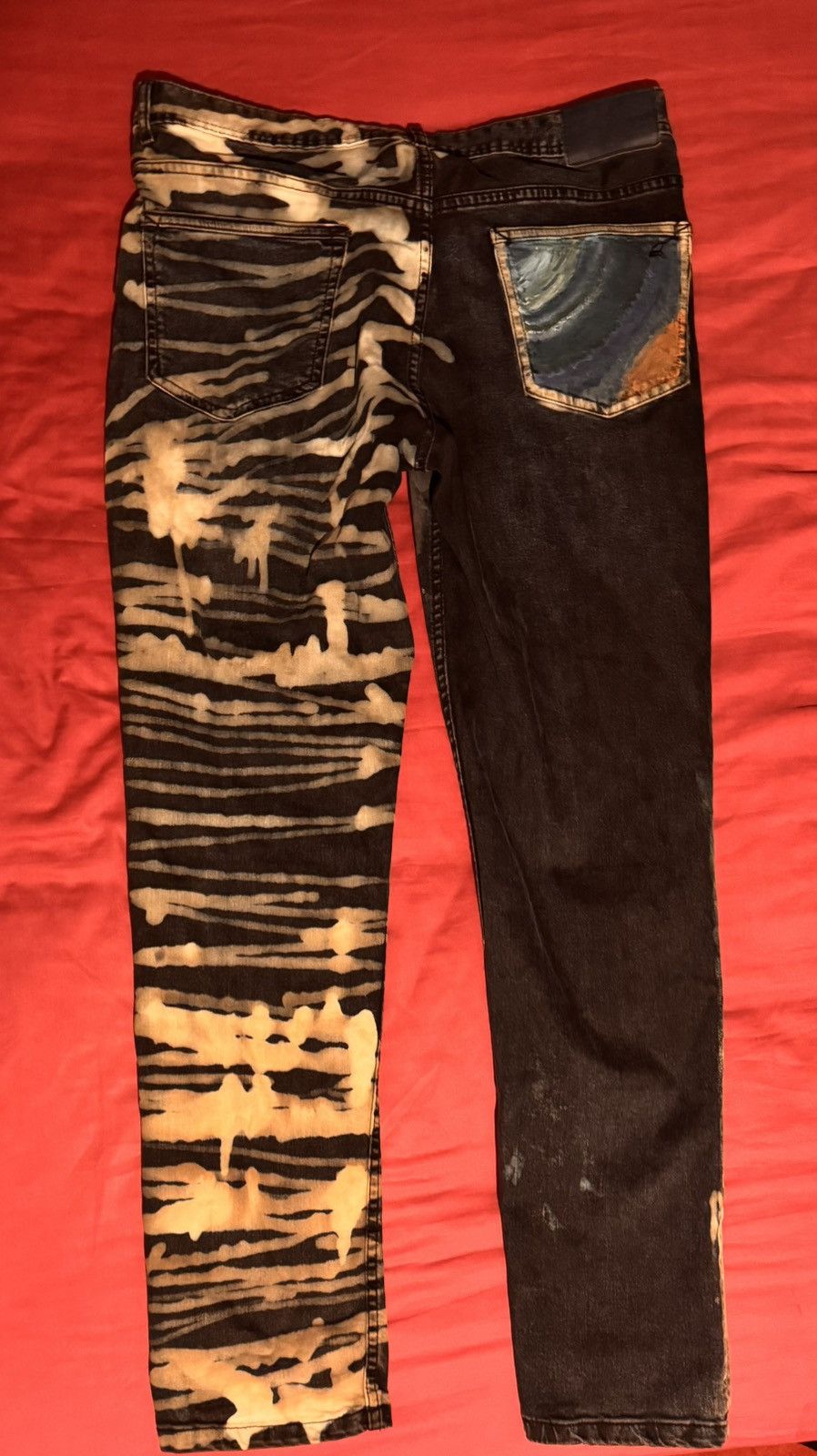 Other Bleached Acrylic paint Jeans Size US 34 / EU 50 - 2 Thumbnail