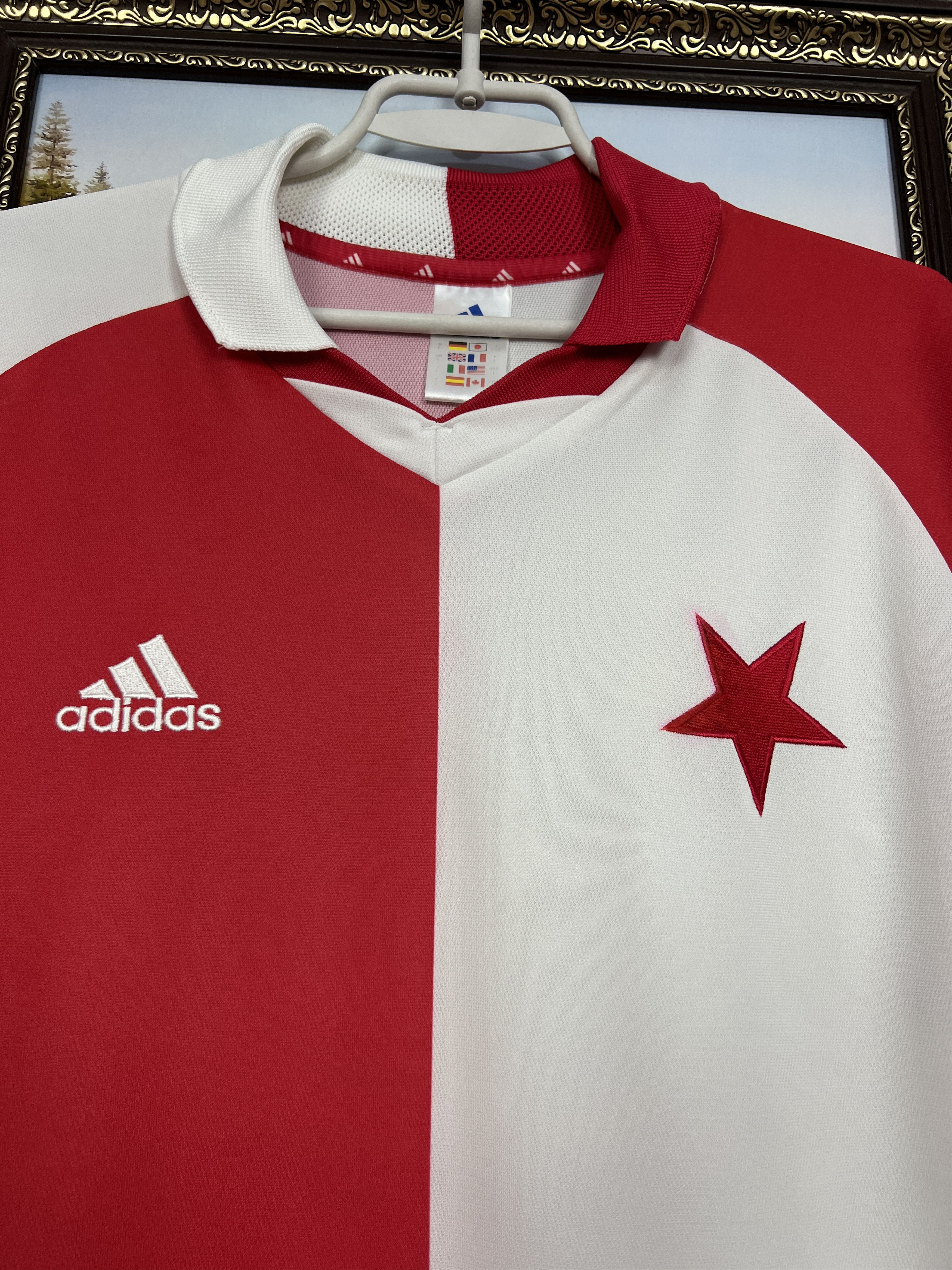 Adidas Slavia Praha Home football shirt 2001 Soccer Jersey Trikot Size US L / EU 52-54 / 3 - 3 Thumbnail