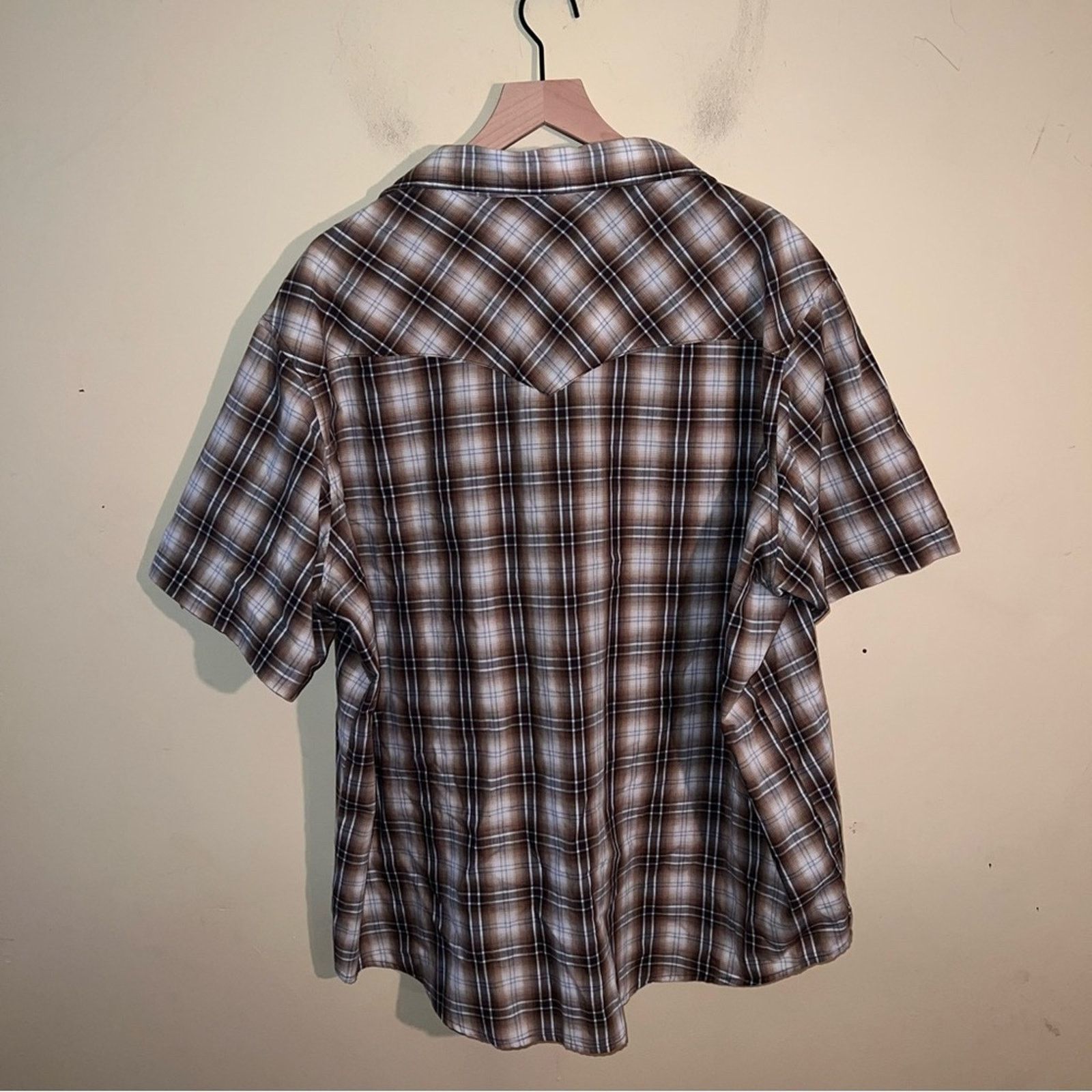 Wrangler VNTG WRANGLER short sleeve Pearl snap button down shirt 2X Size US XXL / EU 58 / 5 - 4 Thumbnail