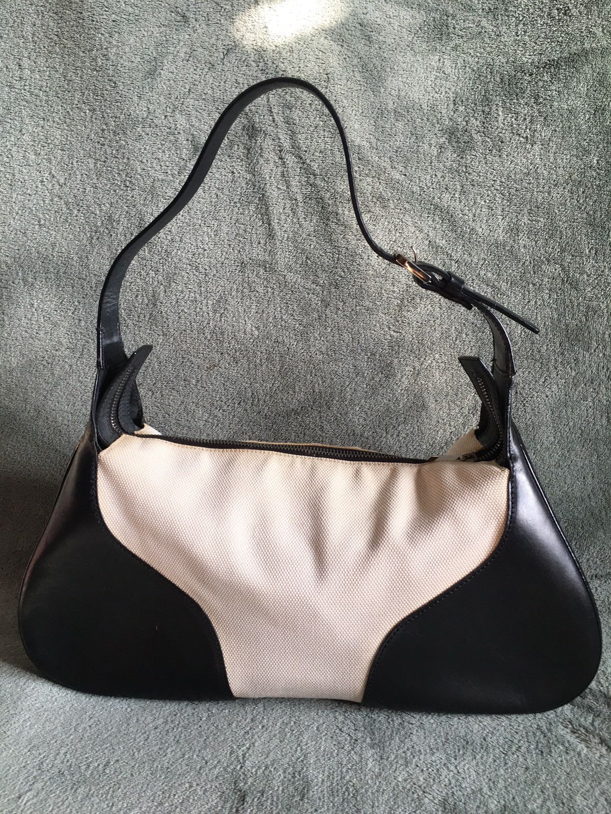 Bally BALLY Leather Canvas Black White Shoulder Bag Handbag Size ONE SIZE - 3 Thumbnail