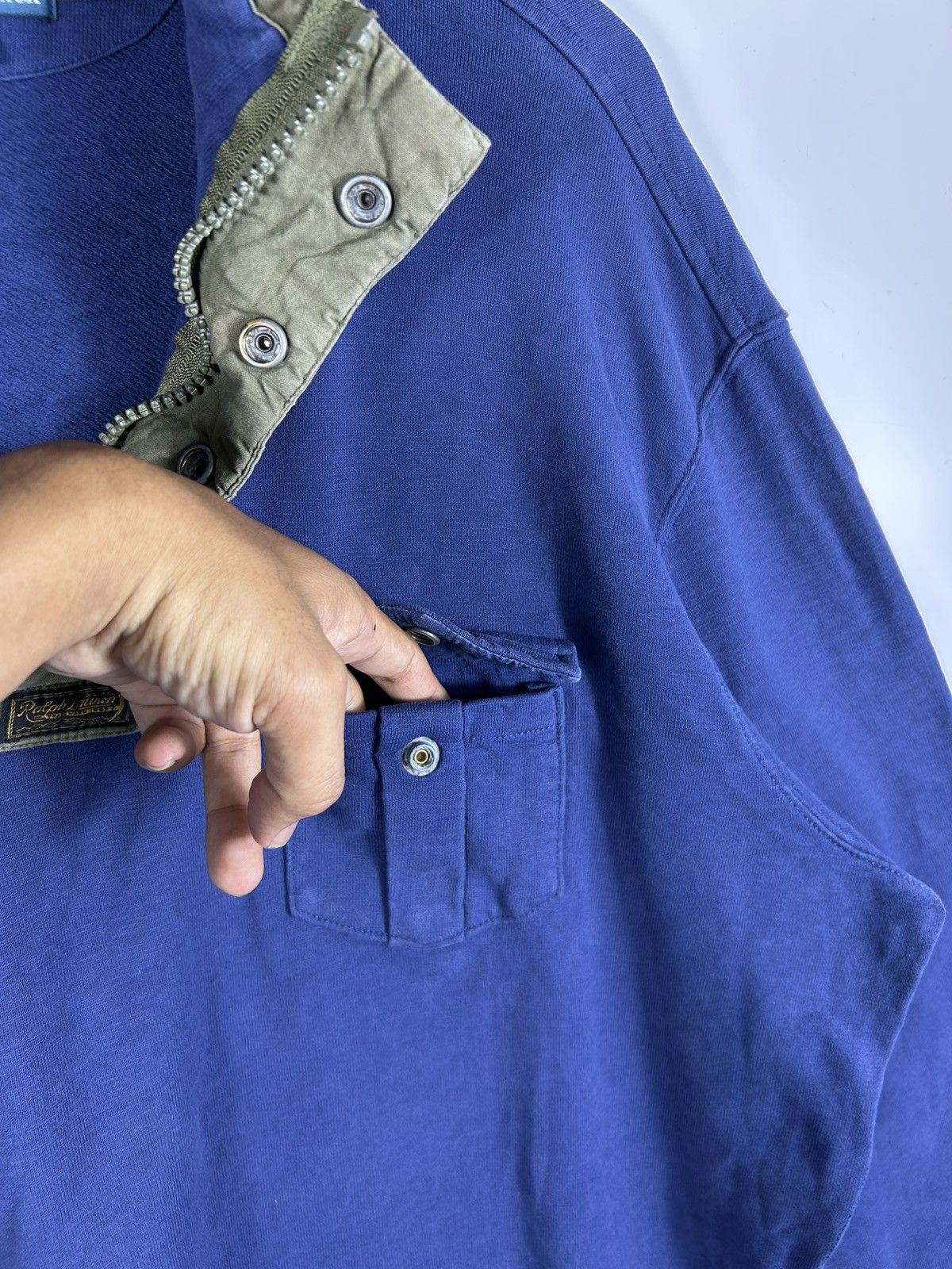 Polo Ralph Lauren ⚡️Vintage Y2K Polo Ralph Lauren Half Zipper Sweatshirt Size US XXL / EU 58 / 5 - 9 Thumbnail
