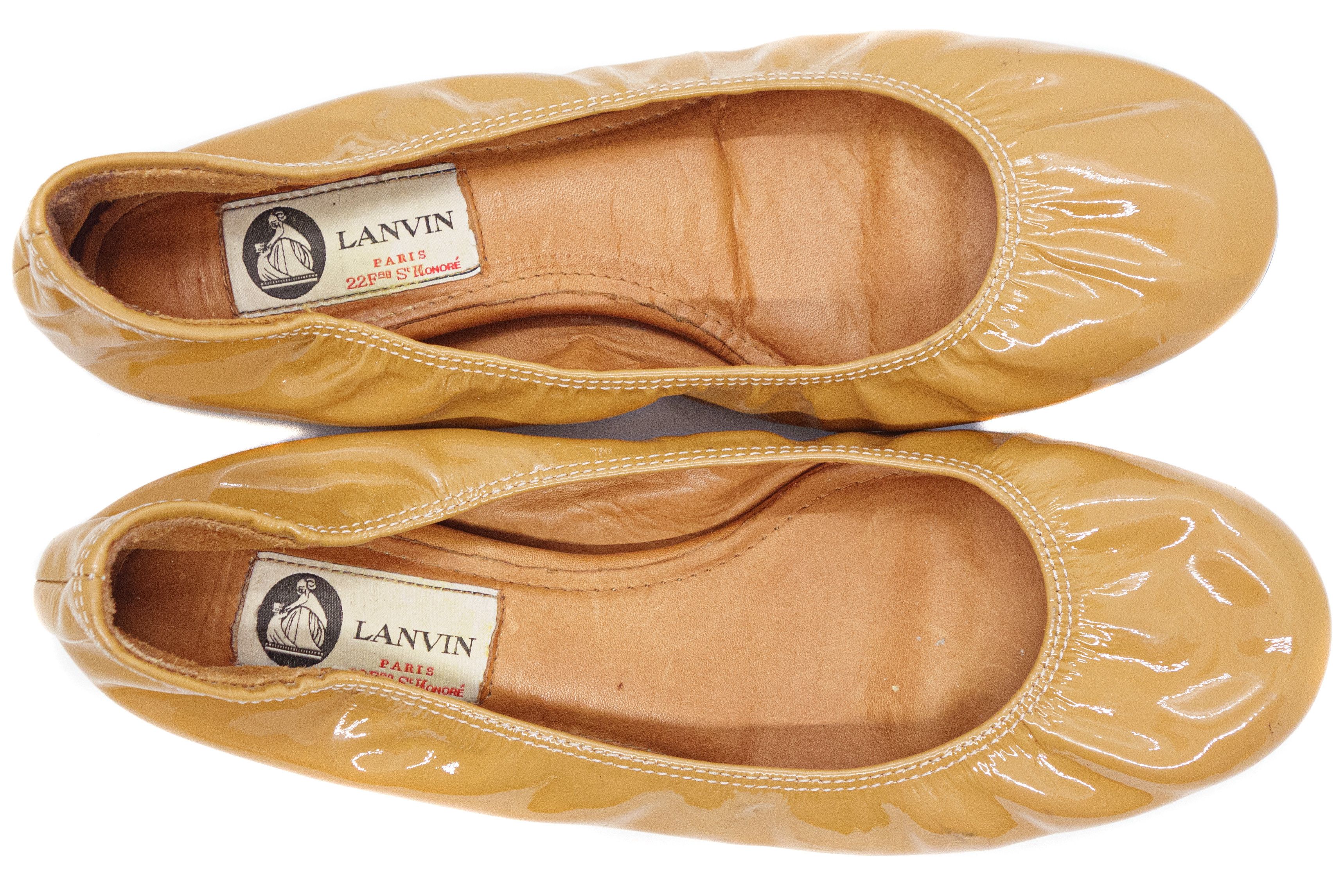 Lanvin 90S Patent Leather Boats Vintage Size US 8 / IT 38 - 3 Thumbnail