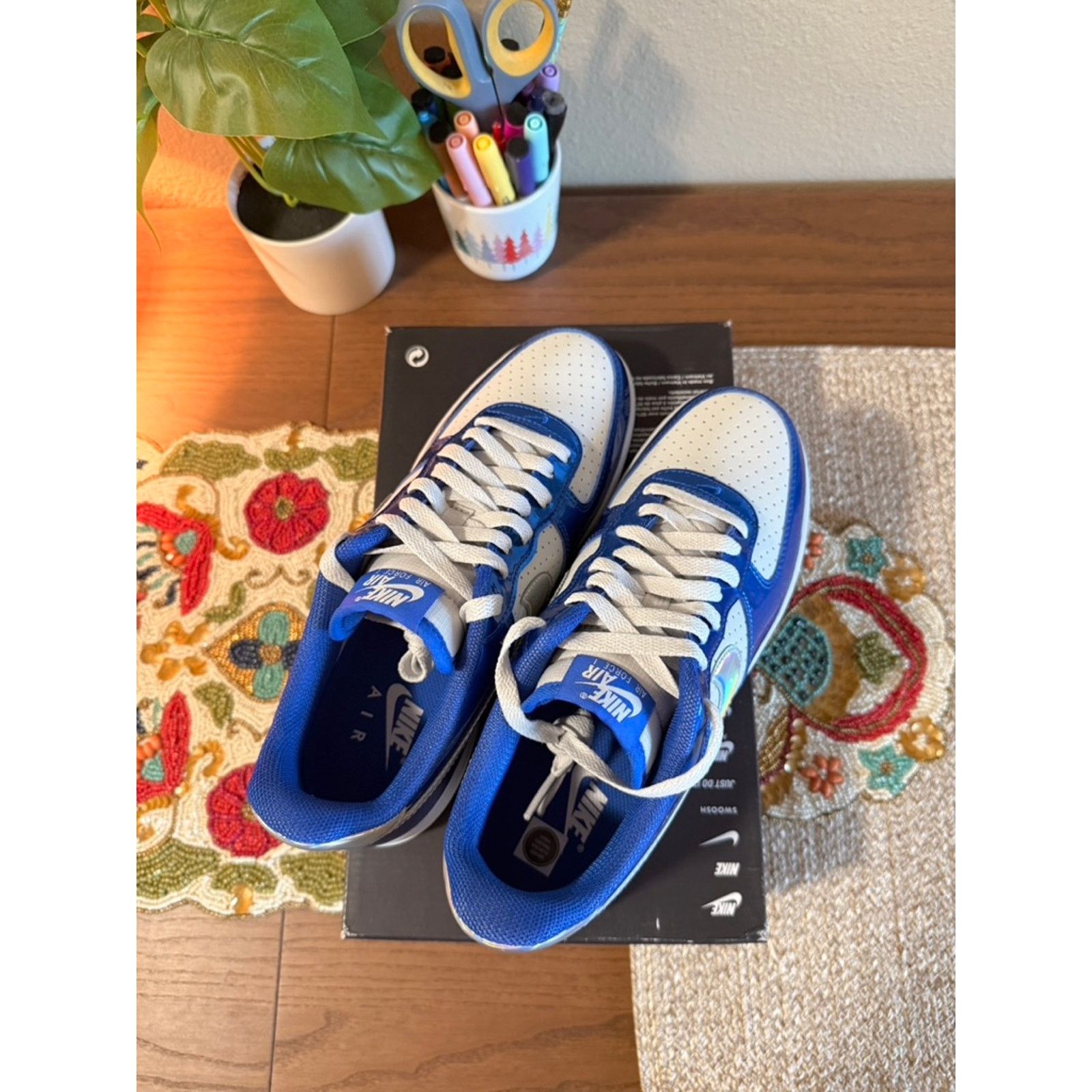 Nike Nike Air Force 1 Low '07 LV8 Light Photo Blue Photon Dust Size US 12 / EU 45 - 5 Thumbnail