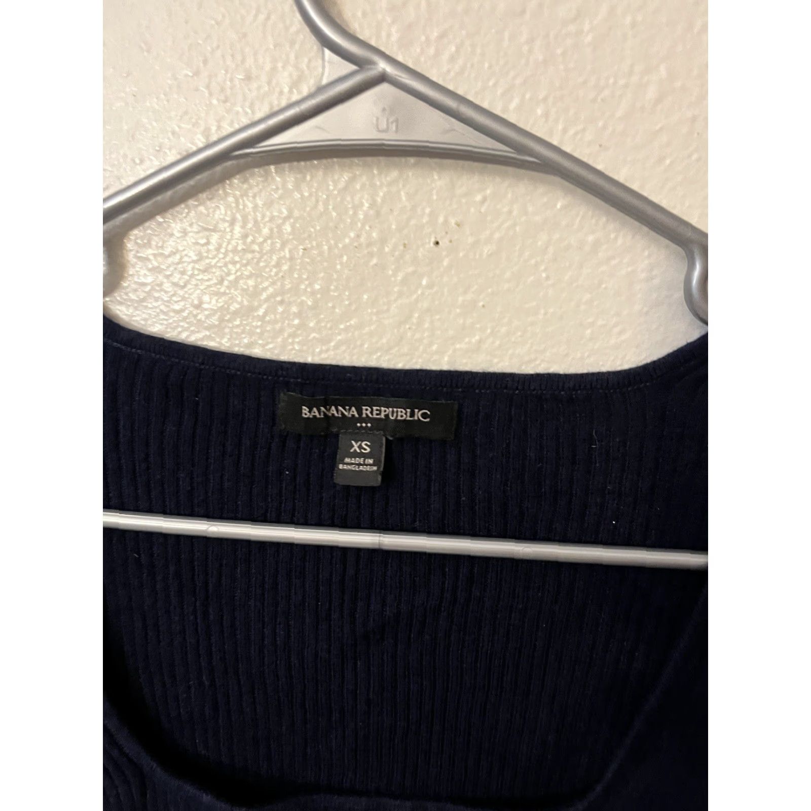 Banana Republic Banana Republic Sweater Women XS Black Rib Square Neck Knit Layering Size XS / US 0-2 / IT 36-38 - 3 Thumbnail