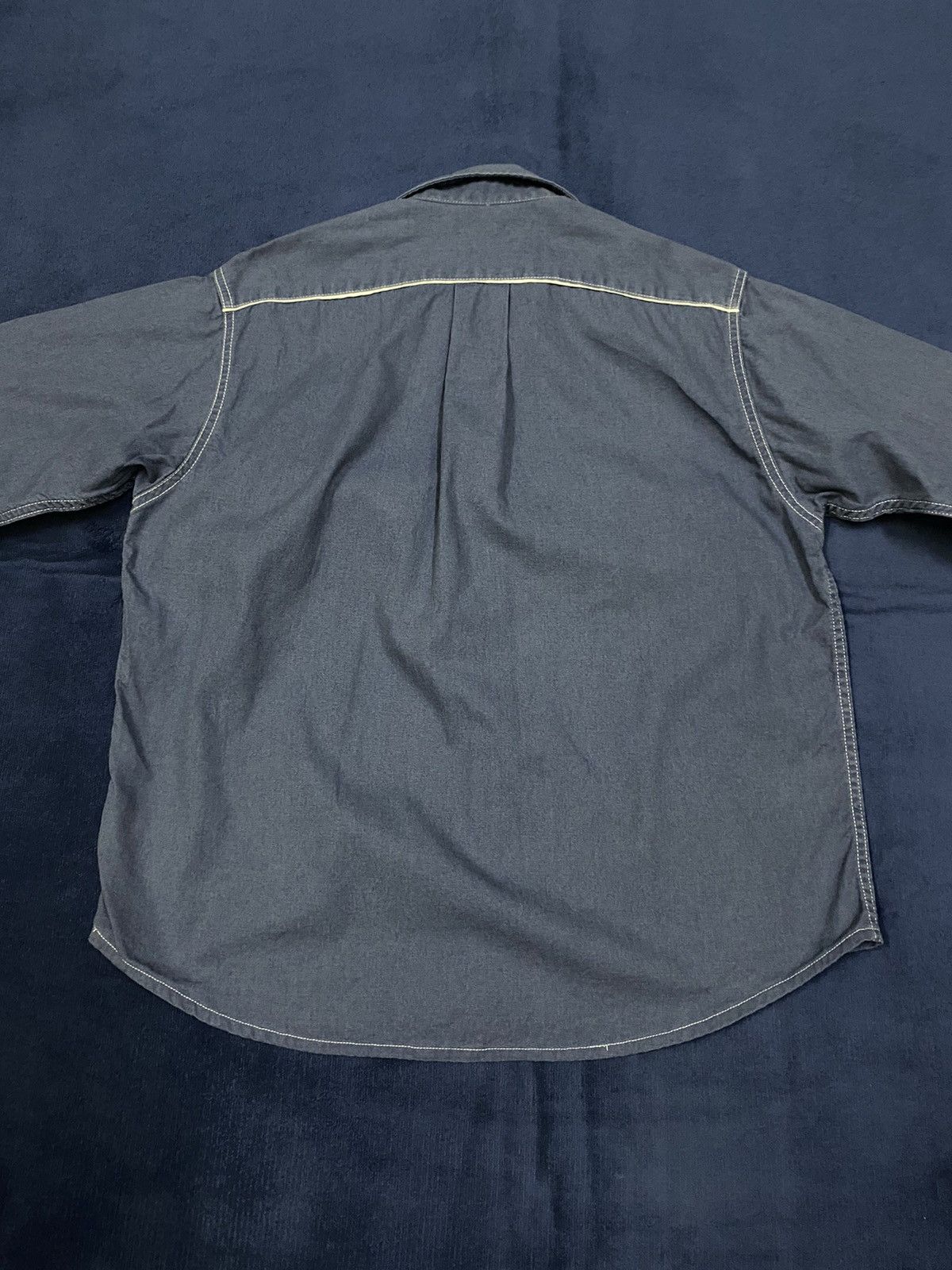 Studio D'Artisan × Vintage Vintage Studio D'Artisan Denim Oxford Double Pocket Shirt Size US M / EU 48-50 / 2 - 3 Thumbnail