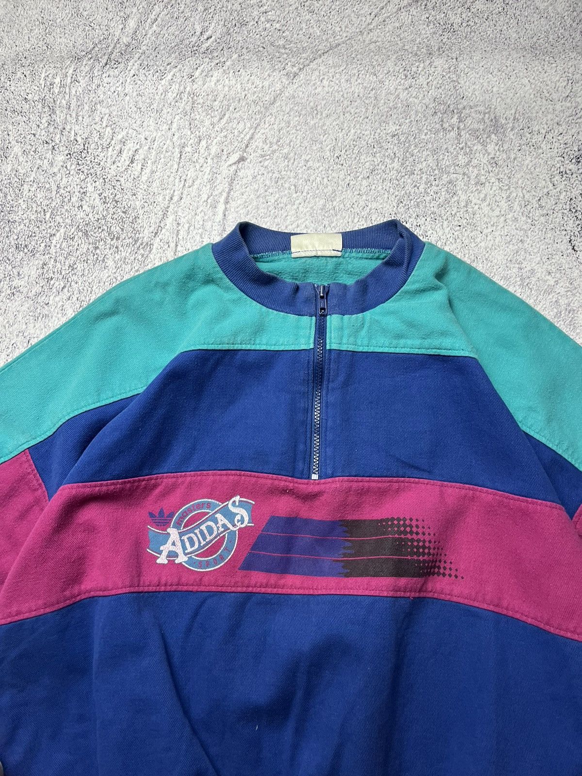 Adidas Vintage Adidas Sports Sweatshirt Half Y2K zip 90s 80s Size US M / EU 48-50 / 2 - 12 Thumbnail