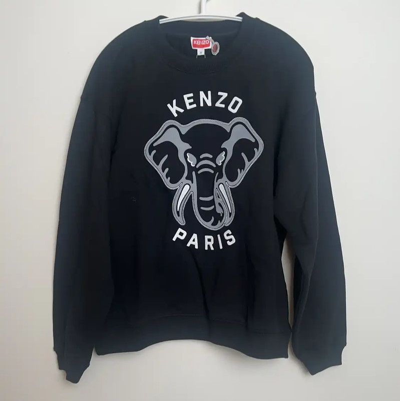 Kenzo KENZO Black Cotton Men's Sweatshirt 0089 Size US M / EU 48-50 / 2 - 1 Thumbnail
