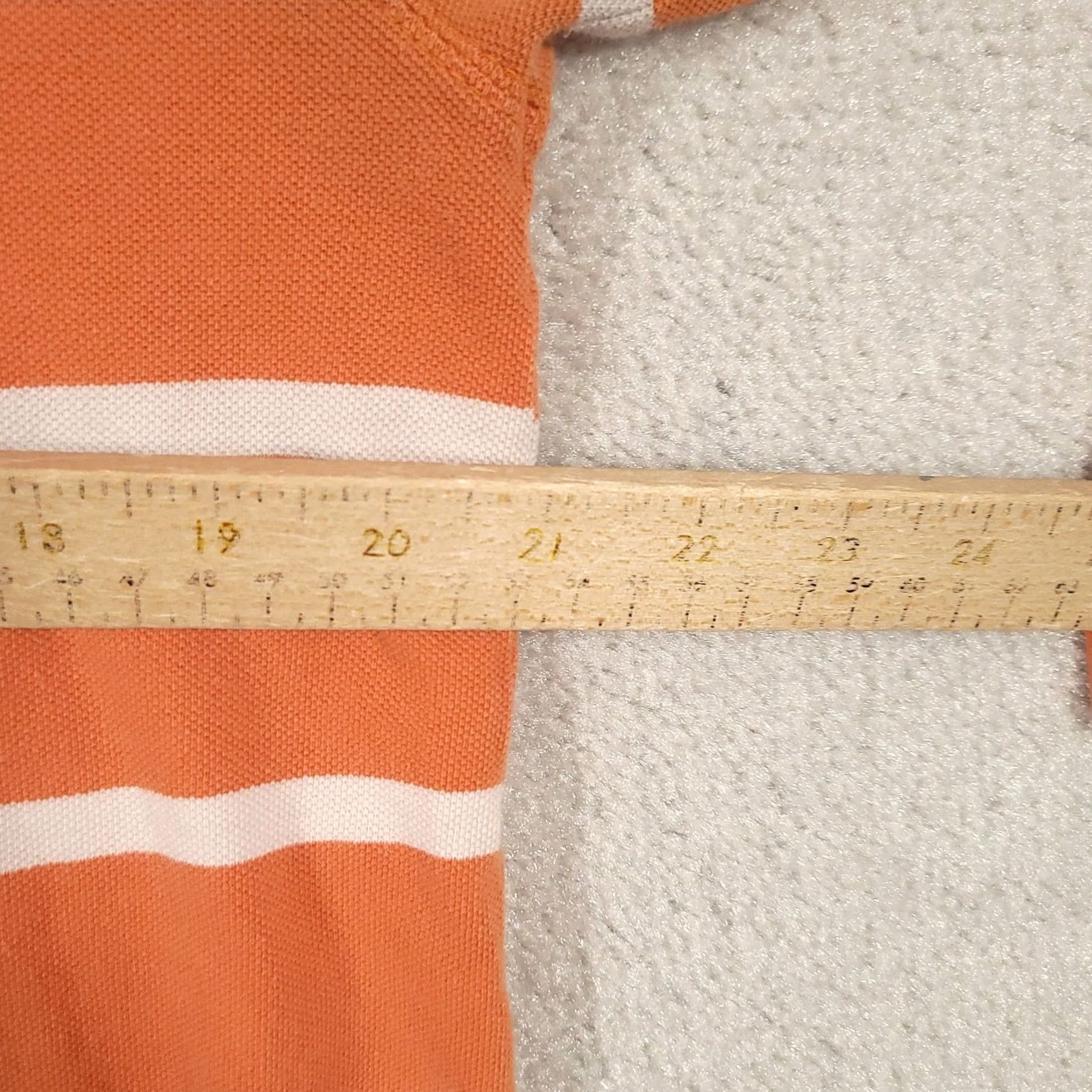 Vintage Duck Head Jeans Co. Polo Shirt Striped Long Sleeve Orange Mens Large Size US L / EU 52-54 / 3 - 4 Thumbnail