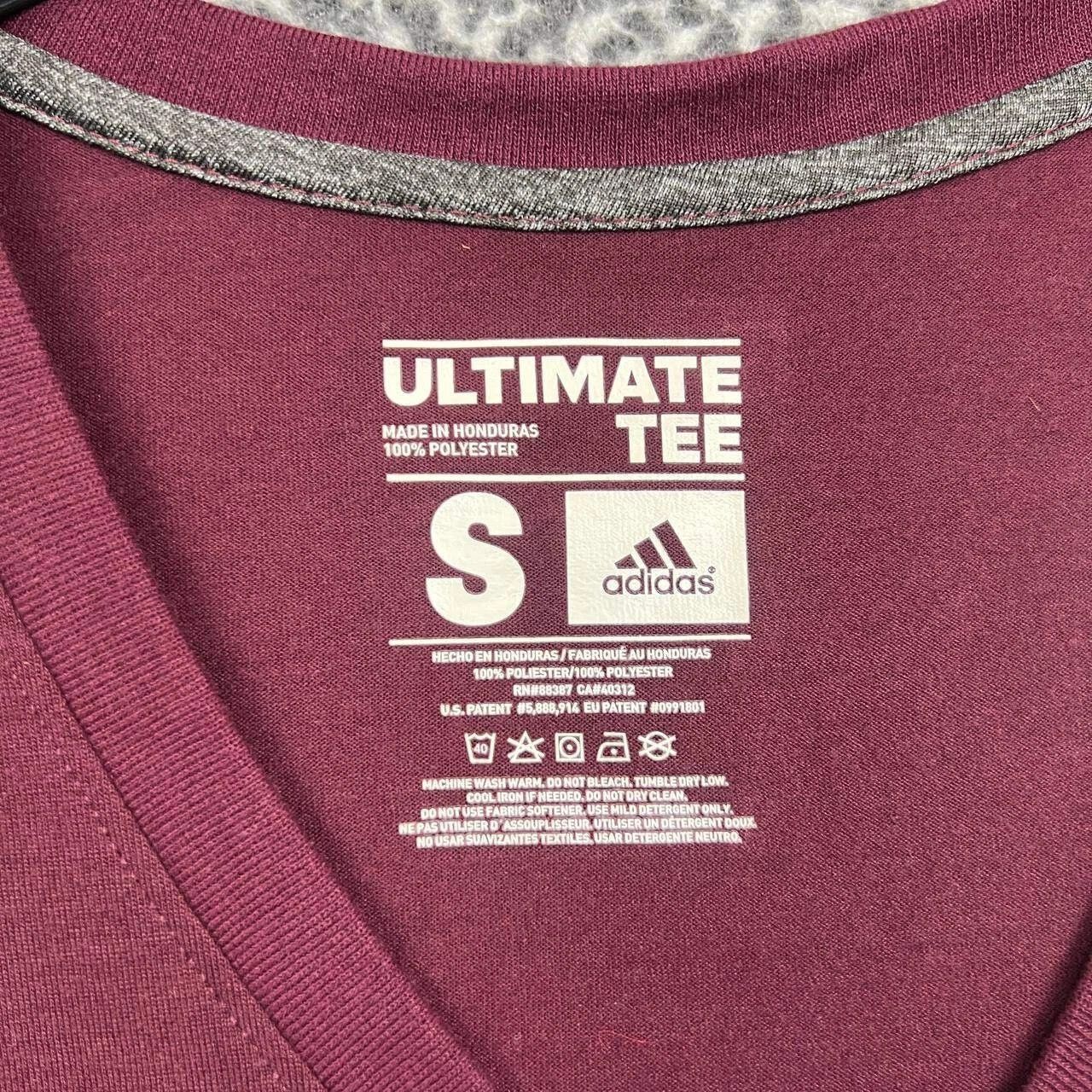 Adidas Mississippi State Bulldogs Shirt Women S Short Sleeve V-Neck Size S / US 4 / IT 40 - 5 Thumbnail