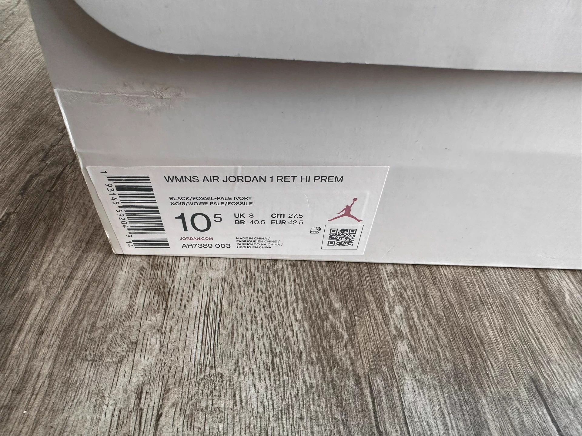Nike Jordan AJ1 Retro High Prem Mushroom Khaki Black 42.5 Size US 9.5 / EU 42-43 - 6 Thumbnail