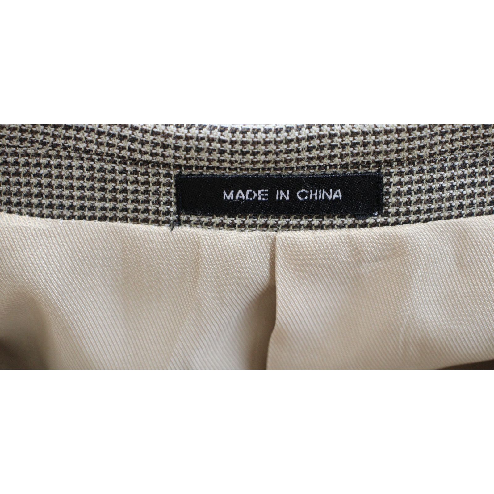 Calvin Klein Calvin Klein Mens Blaze Size 44R Wool Silk Houndstooth Size 44R - 4 Thumbnail