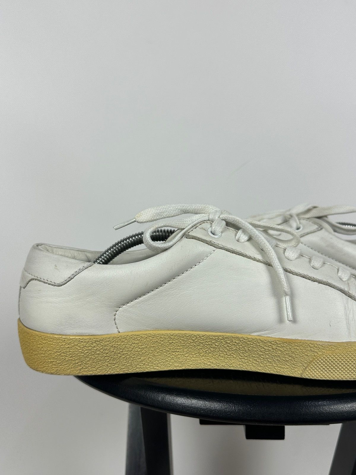 Saint Laurent Paris Saint Laurent Paris Court Classic Leather Low Top Sneakers Size US 12 / EU 45 - 17 Thumbnail
