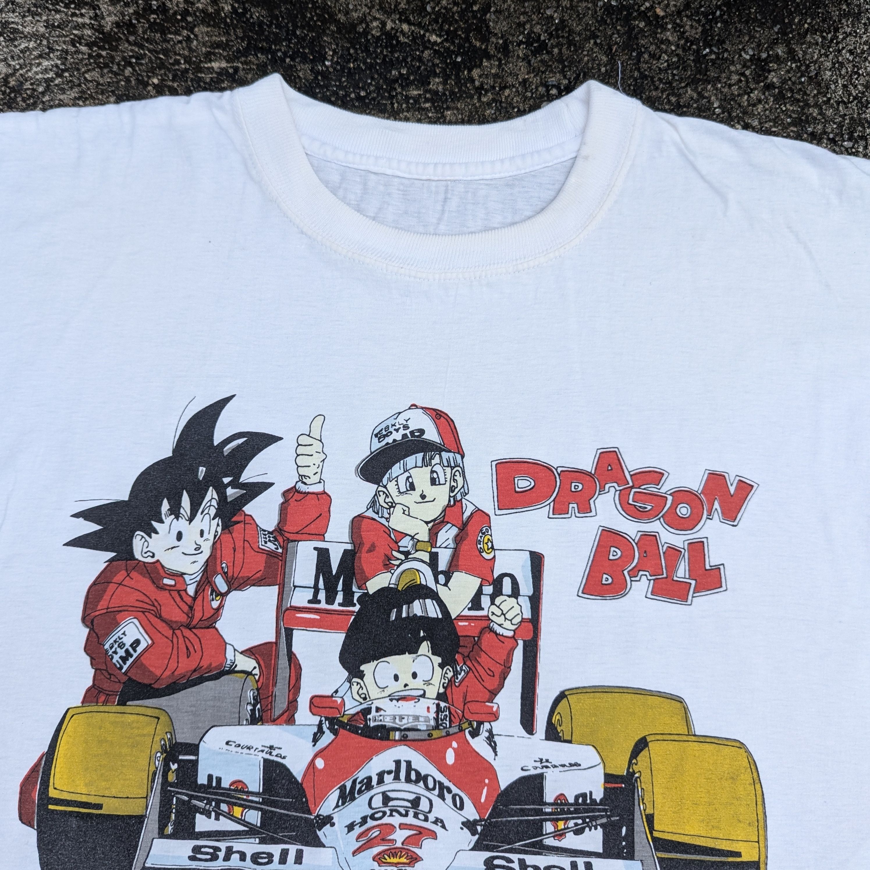 Anime Rare Vintage 90s Dragon Ball Formula 1 Marlboro T-Shirt Size US XL / EU 56 / 4 - 3 Thumbnail