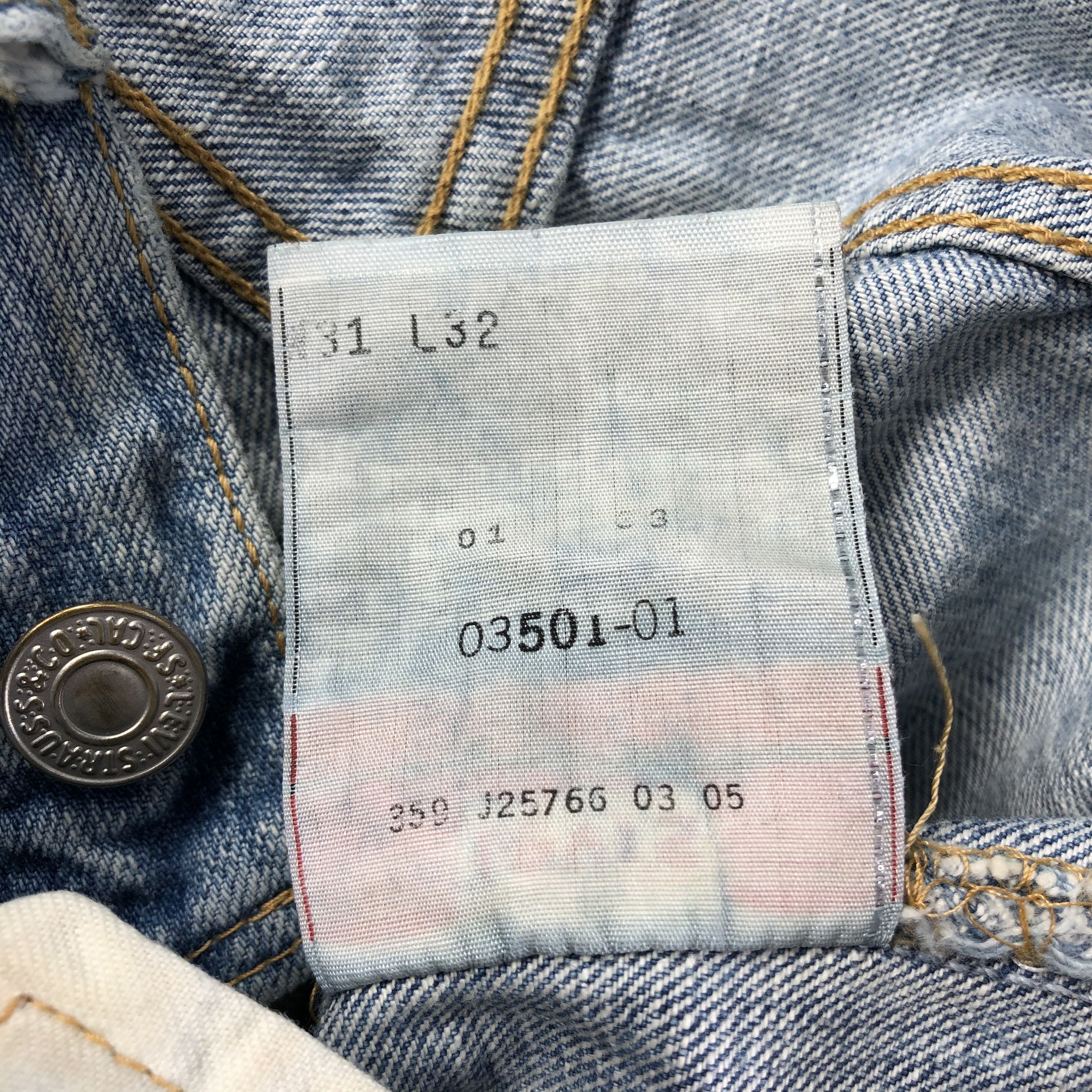 Levi's Vintage Levis 501 Jeans Medium Wash Denim KJ1894 Size US 31 - 10 Thumbnail