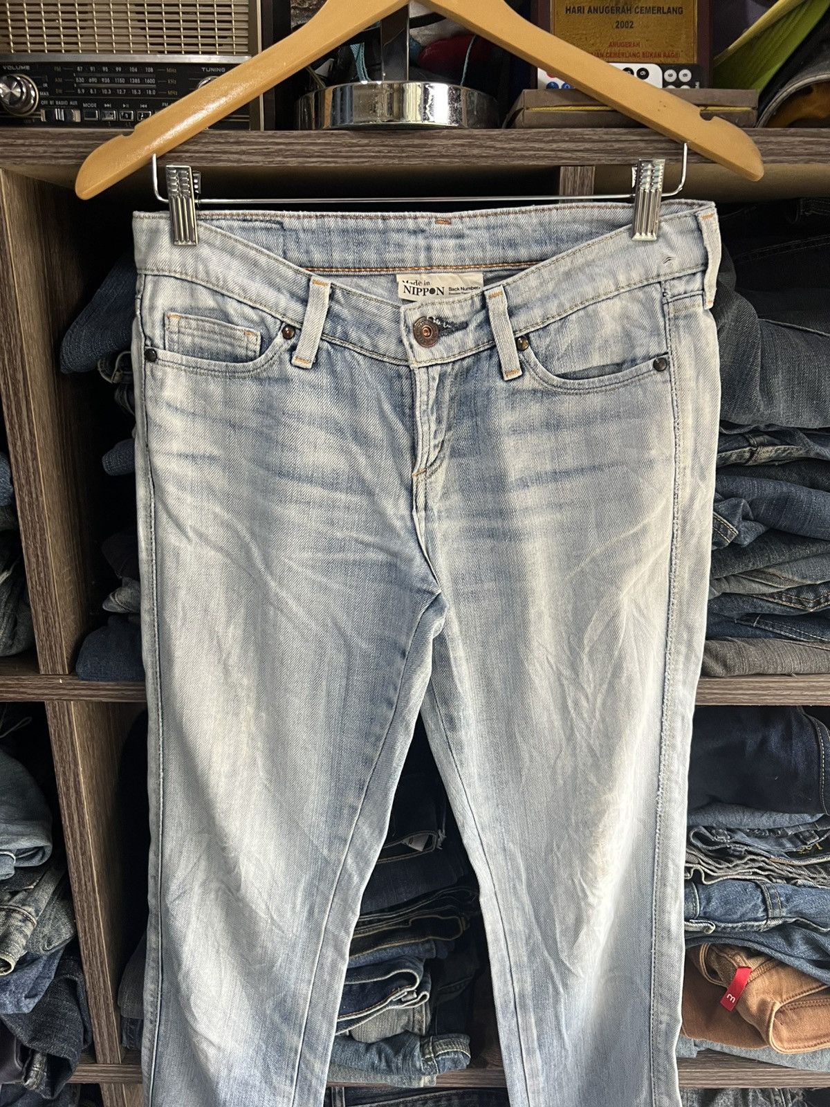 Japanese Brand 🔥Back Number Made in Japan Distressed Denim Size 30" / US 8 / IT 44 - 3 Thumbnail