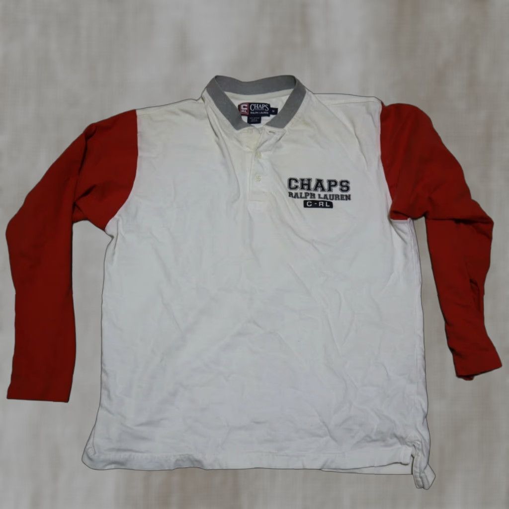 Chaps Chaps Shirt Mens M Long Sleeve Polo Orange Big Logo Size US M / EU 48-50 / 2 - 1 Thumbnail