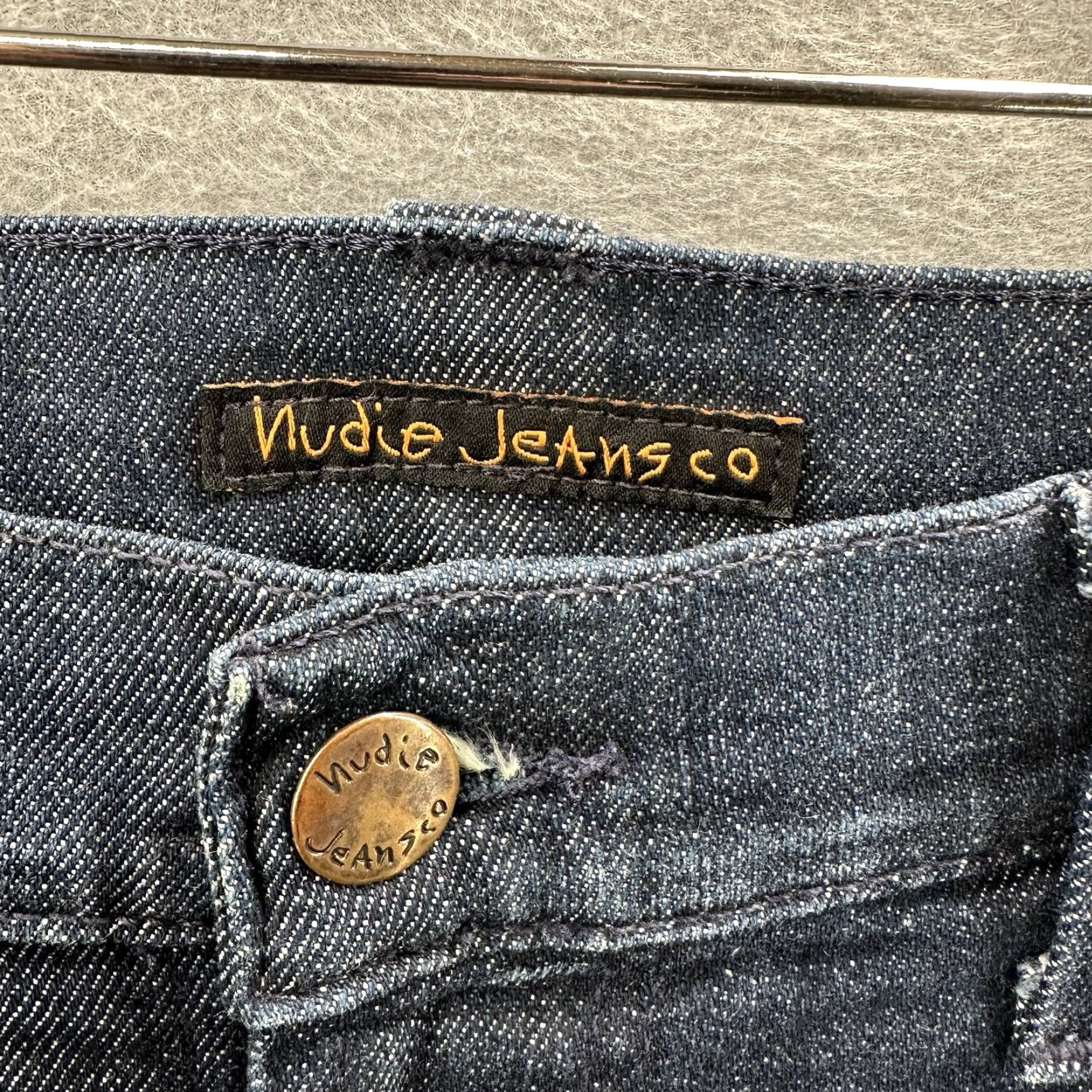 Nudie Jeans Nudie Jeans Mens Thin Finn Jeans 31 x 32 Dark Wash Blue Vision Organic Cotton Selvedge Denim straight Regular Rise Mid 10-12 in Boys? Mens Size US 31 - 7 Thumbnail