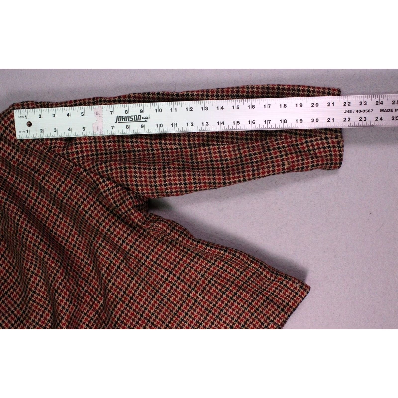 Pendleton VINTAGE Pendleton Jacket Womens 18 Blazer Tweed Houndstooth Plaid 80s Made USA Red Size XXL / US 16-18 / IT 52-54 - 8 Thumbnail