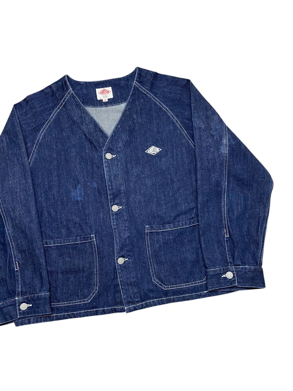 Danton Danton Denim Collarles Jacket Size US M / EU 48-50 / 2 - 3 Thumbnail
