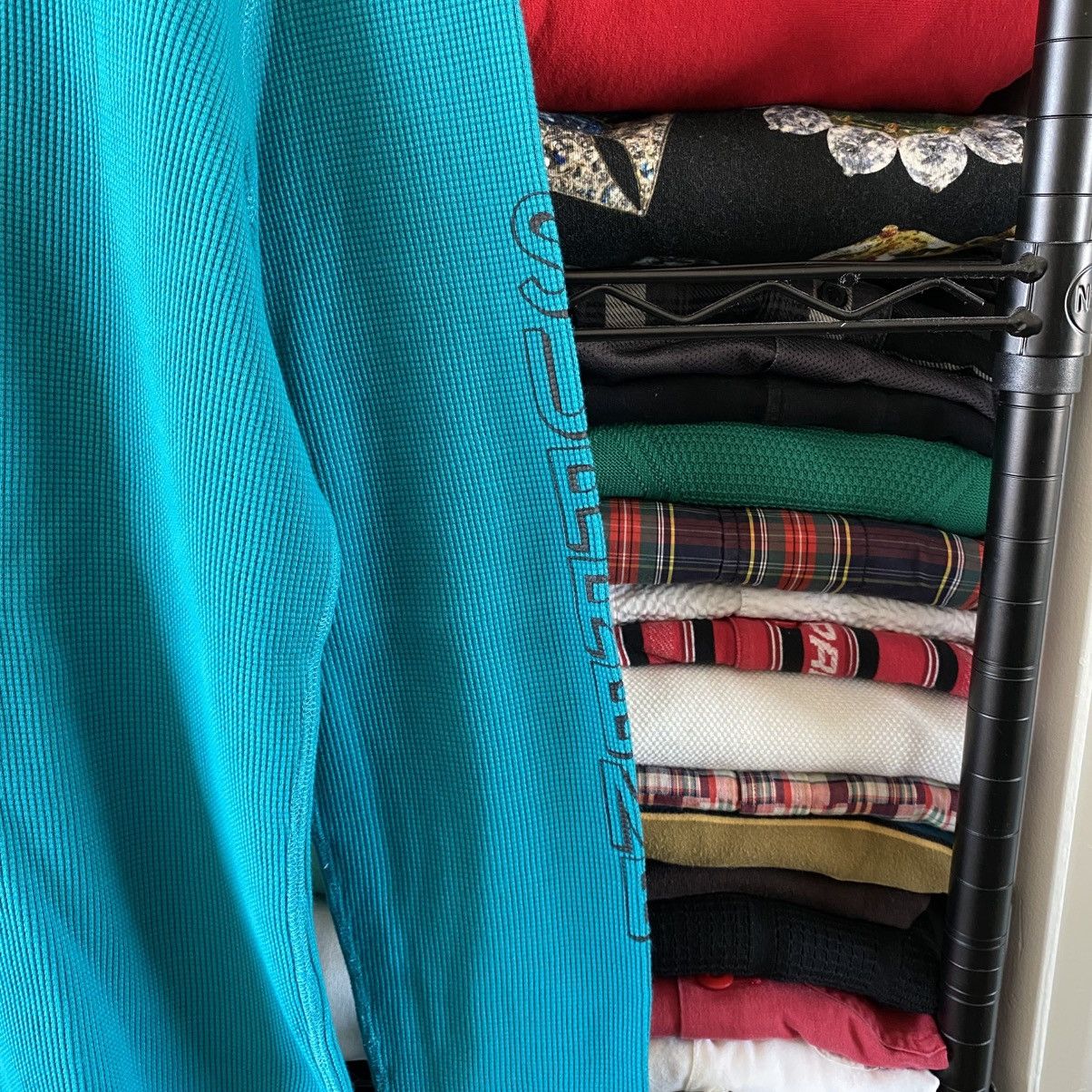 Supreme Supreme T-Shirt Sleeve Logo Longsleeve Top Turquoise 2016 Size US XL / EU 56 / 4 - 3 Thumbnail