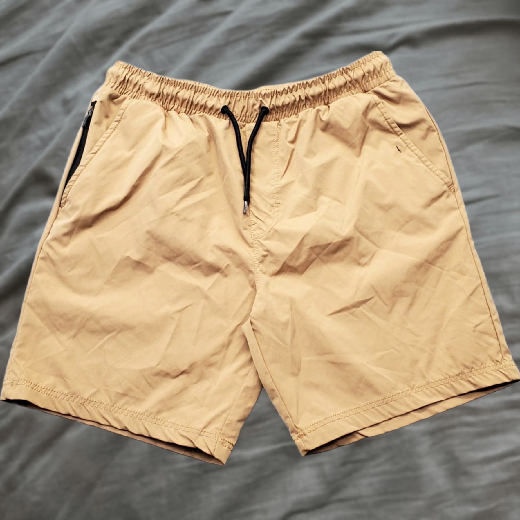 Southpole Southpole Mens Large Tan Quick Dry Drawstring Activewear Shorts Shirt Size US 33 - 1 Thumbnail