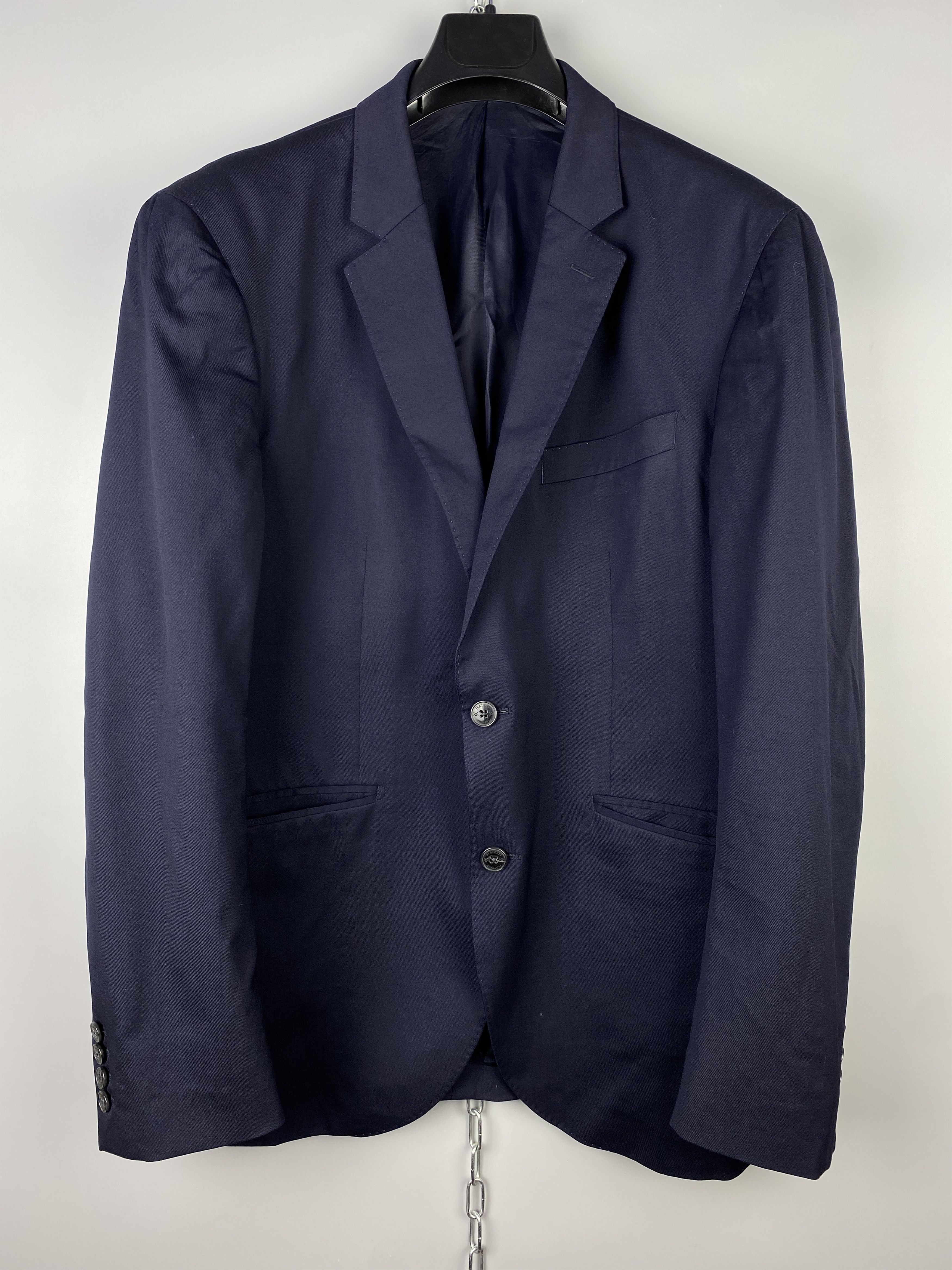 image of Hackett Ing Loro Piana Wool Button Sport Suit Blazer Jacket in Blue, Men's (Size Large)