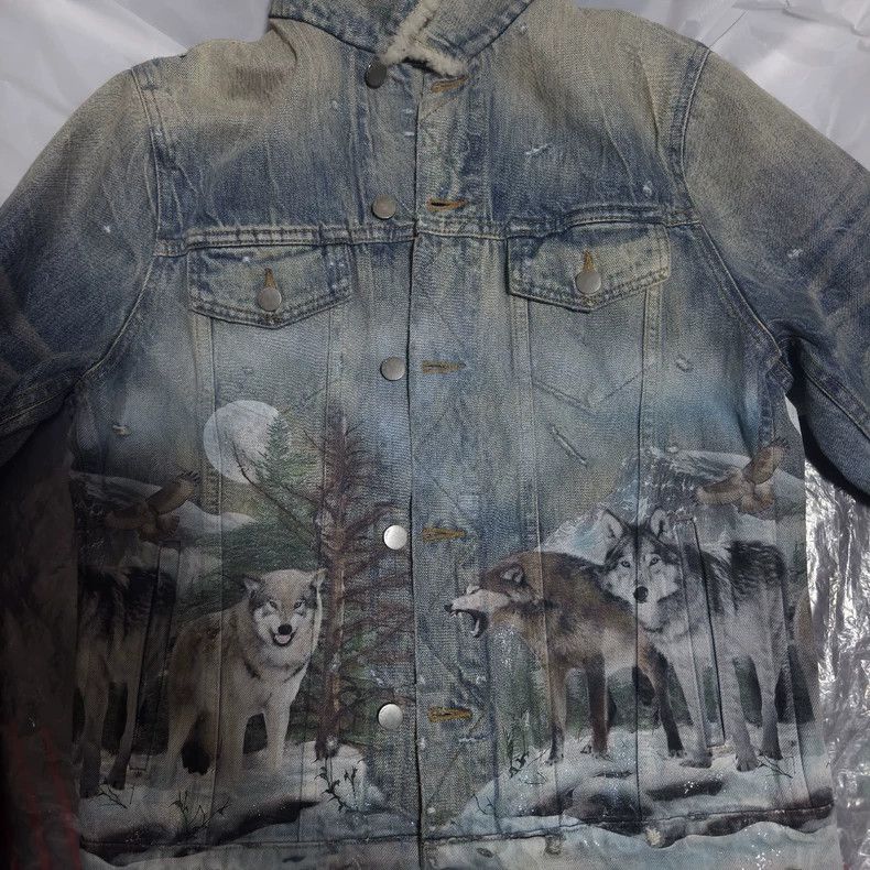 Amiri Amiri Snow Wolf Denim Jacket Size M-2506 Size US M / EU 48-50 / 2 - 2 Thumbnail