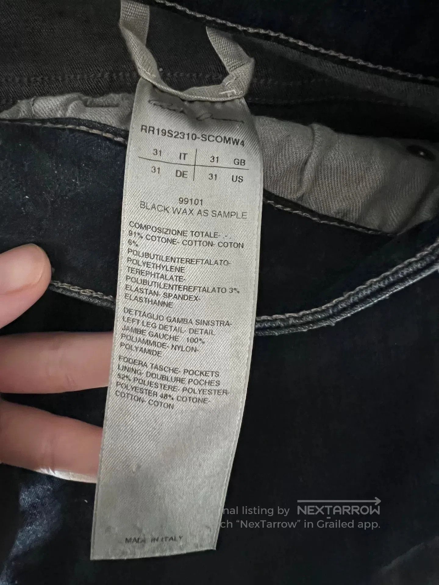 Rick Owens rick owens patchwork denim cropped pants. Size US 31 - 5 Thumbnail