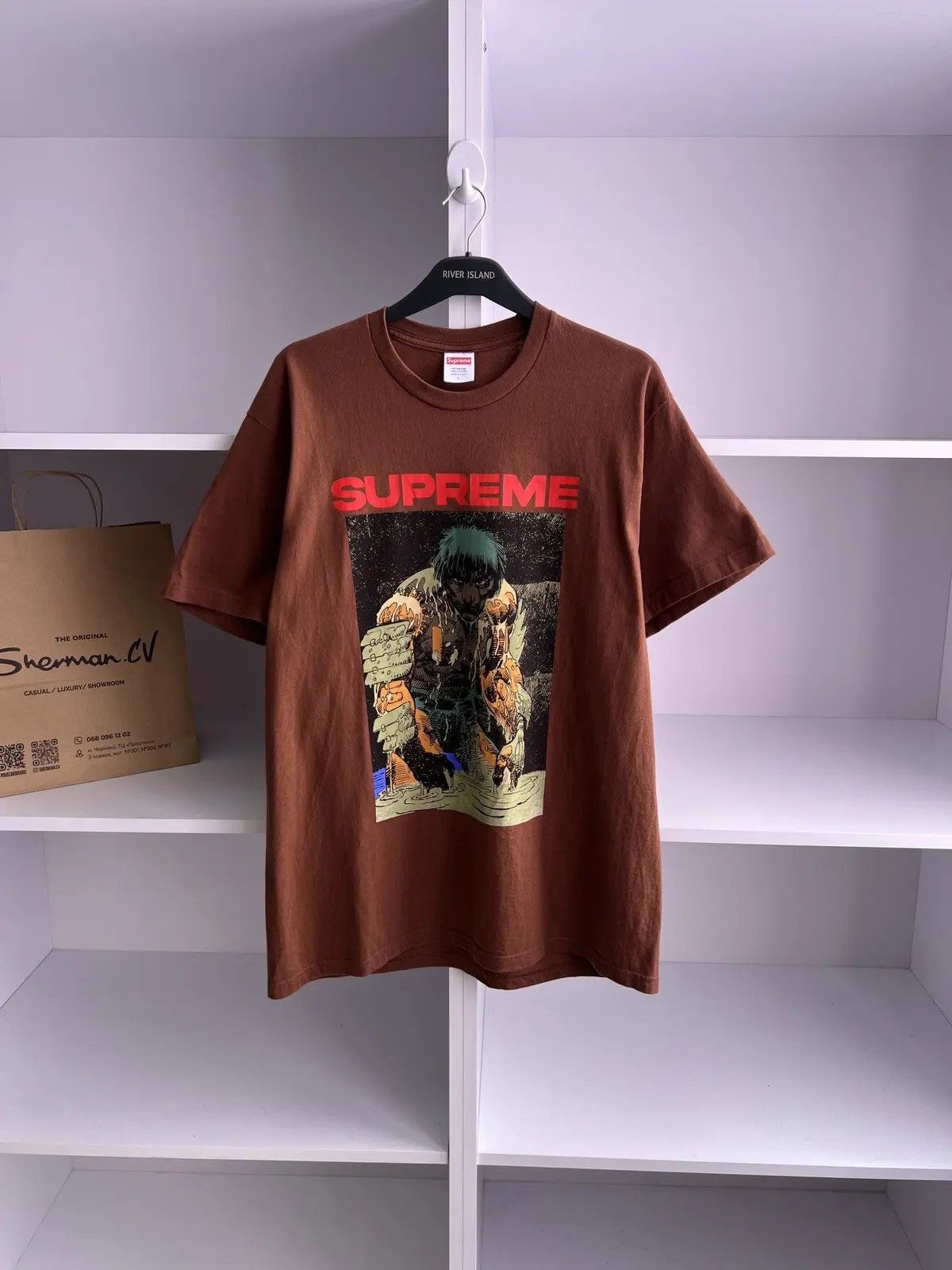 Supreme × Vintage Supreme Ronin Tee Graphic T-Shirt Brown SS23 Size US L / EU 52-54 / 3 - 2 Thumbnail