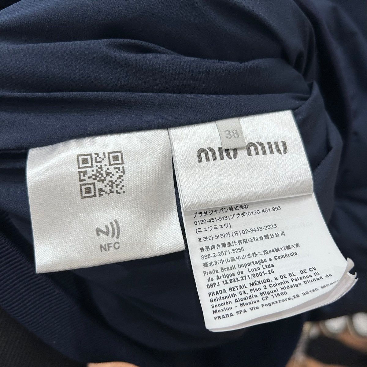 Miu Miu MIU MIU DOWN HOODED BOMBER JACKET ‘NAVY’ Size US L / EU 52-54 / 3 - 5 Thumbnail