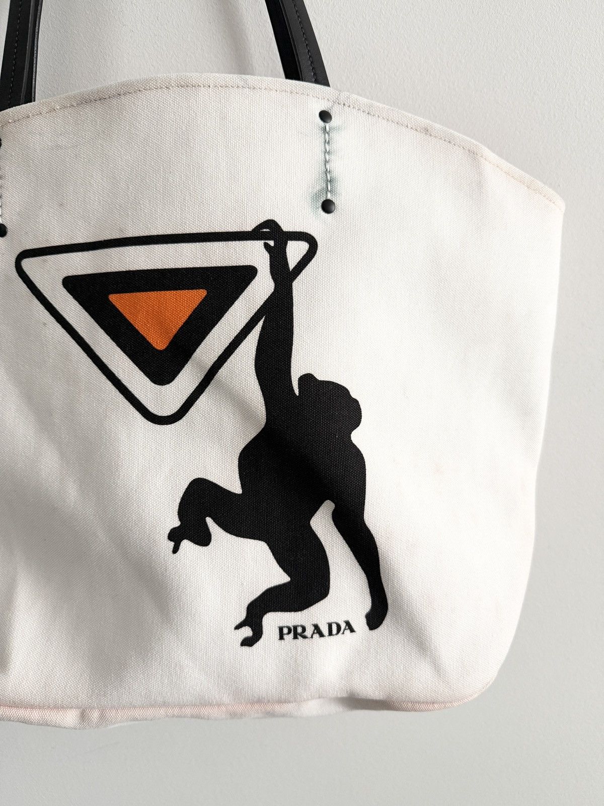 Prada STEAL! 2018 Prada Canapa Monkey-Print Tote Bag Size ONE SIZE - 4 Thumbnail