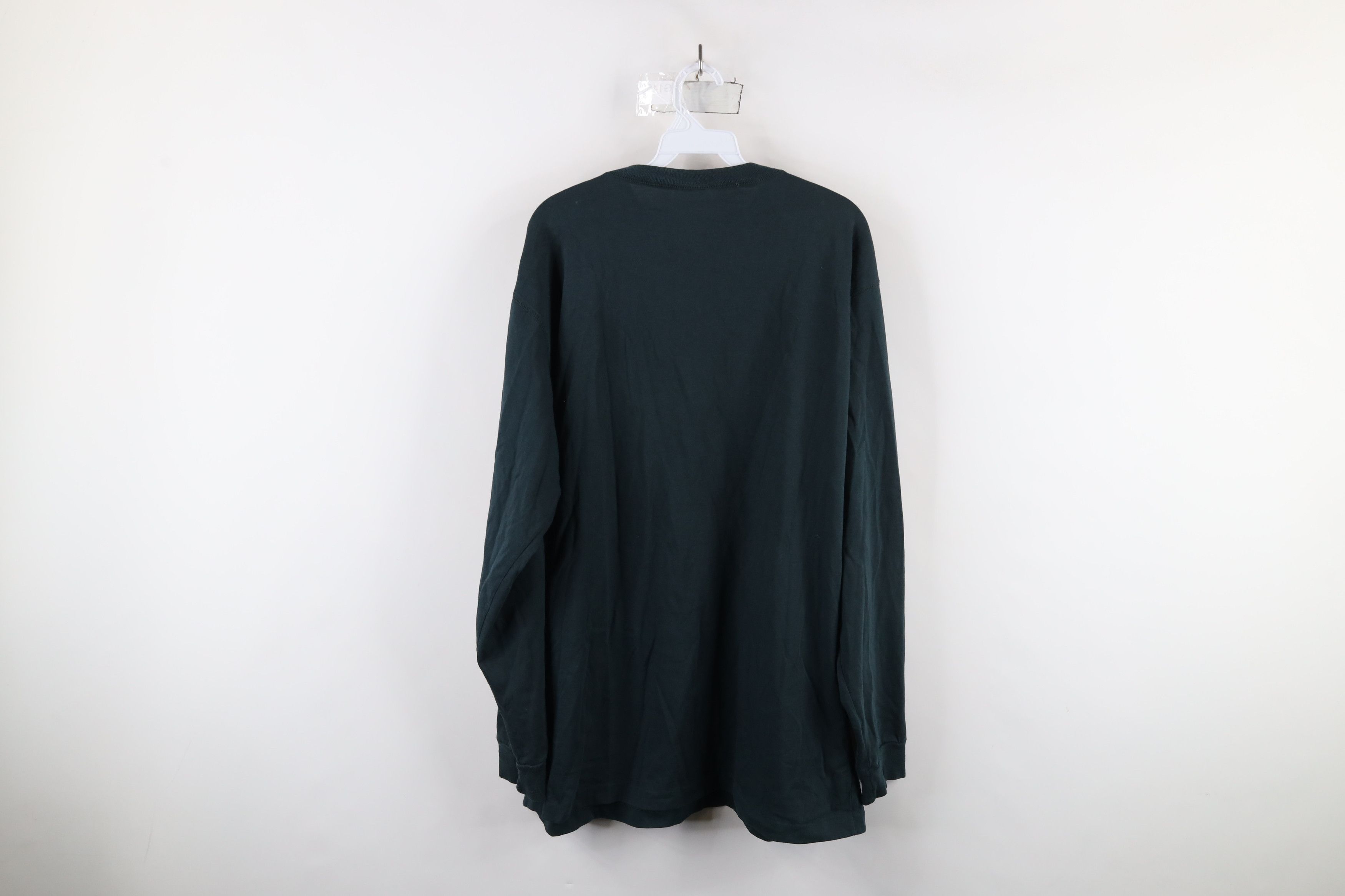 L.L. Bean × Vintage Vintage 90s LL Bean Blank Long Sleeve Henley T-Shirt Green Size US XL / EU 56 / 4 - 11 Thumbnail