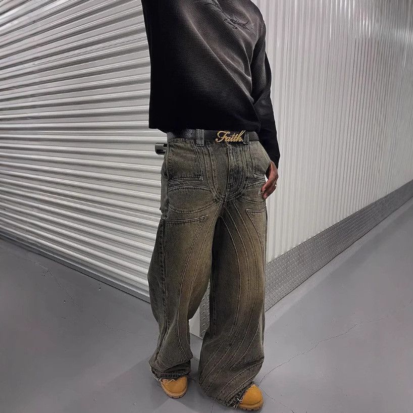 Japanese Brand Retro loose y2k high street jeans Size US 32 / EU 48 - 3 Thumbnail