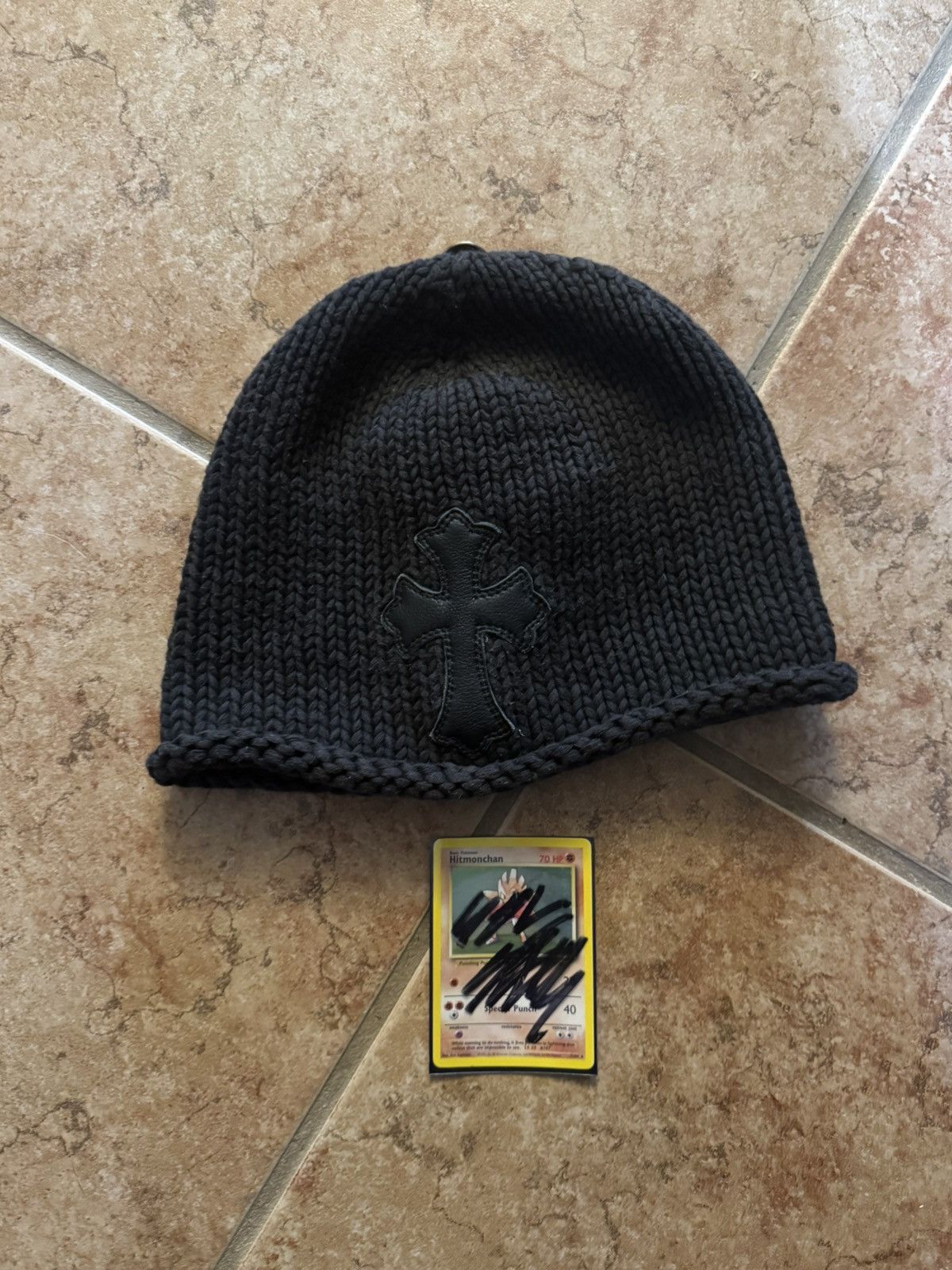 90s オールド　Chrome Hearts ビーニー　Vintage CHROME HEARTS OLD CHクロス サーマルビーニー ニットキャップ