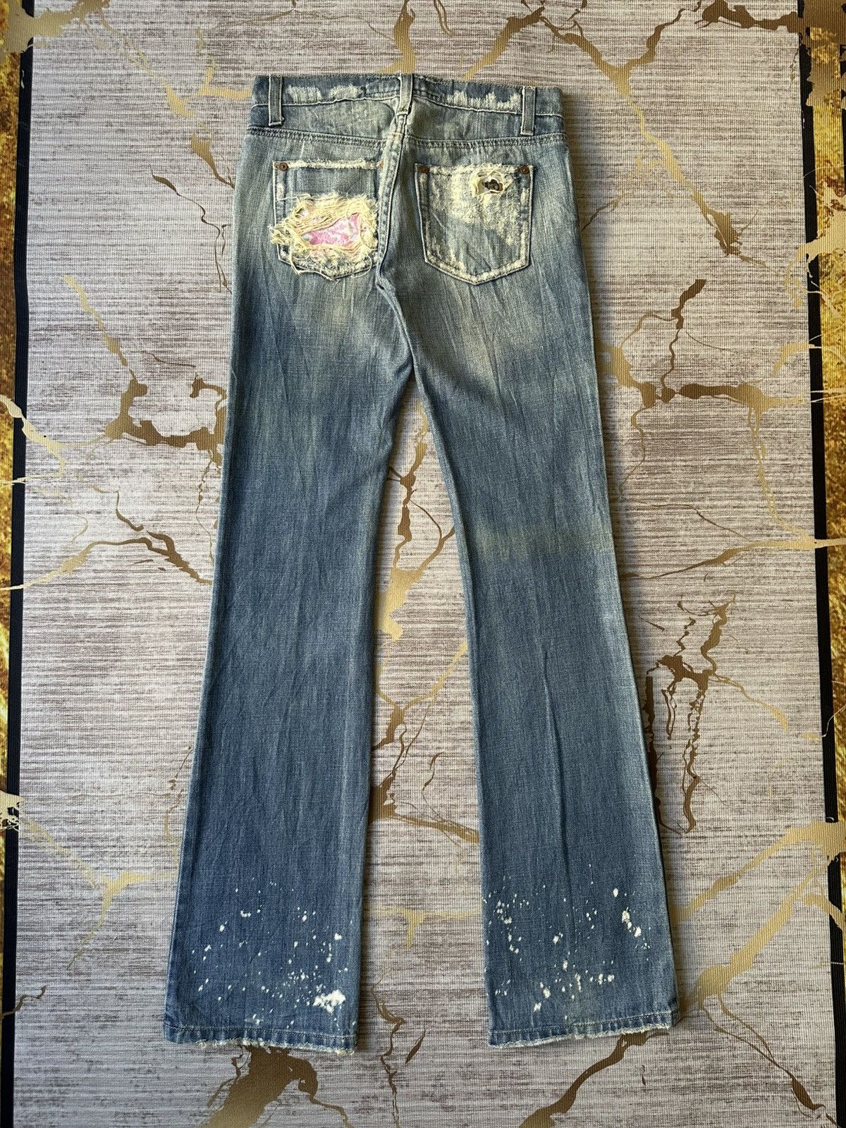 Joe's FLARE Joe’s Distressed Faded Blue Boot Jeans Size 28" / US 6 / IT 42 - 4 Thumbnail