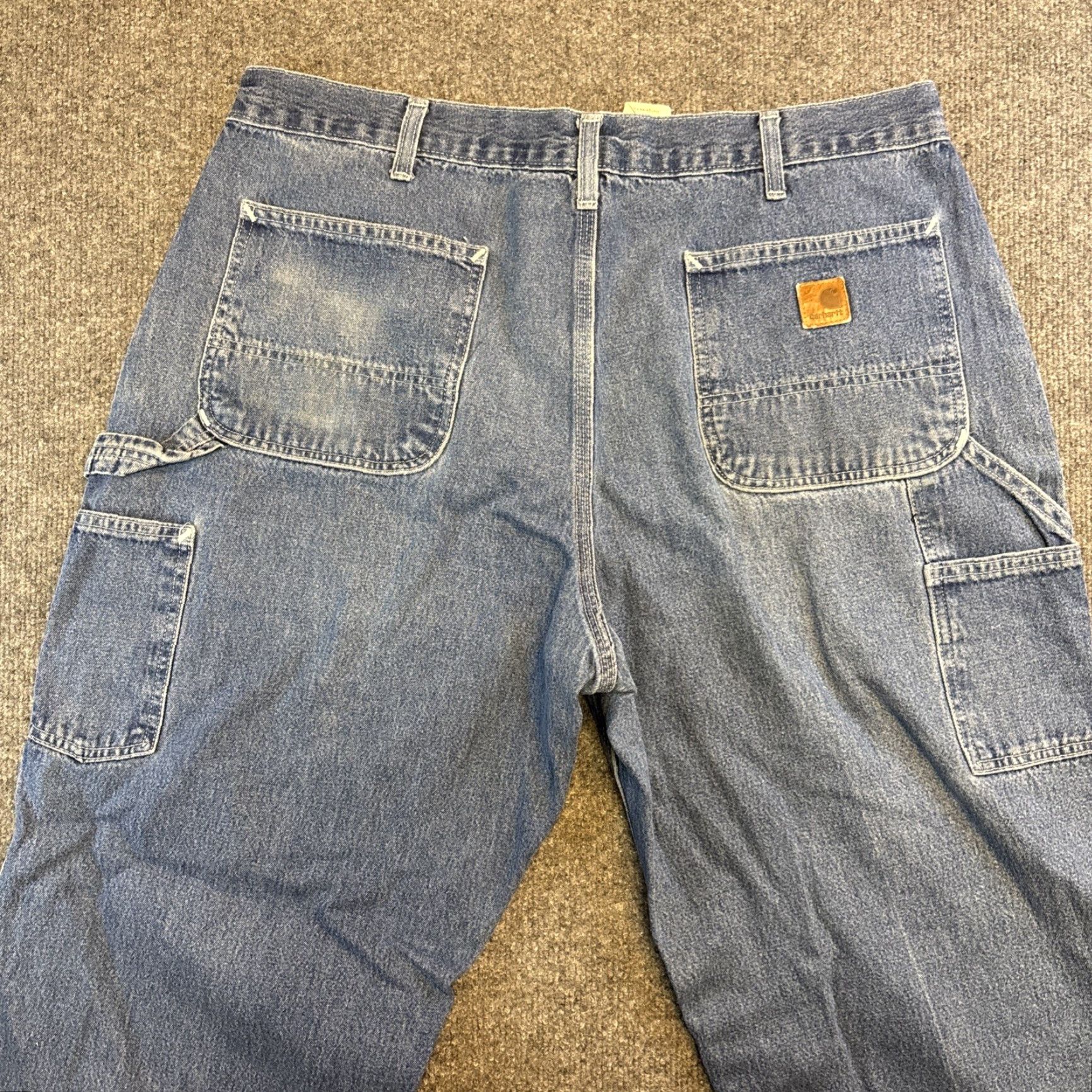 Carhartt VINTAGE Carhartt B13 DST Dungaree Fit Denim Blue Jeans Carpenter Pant USA Mens 38x30 Size US 38 / EU 54 - 7 Thumbnail