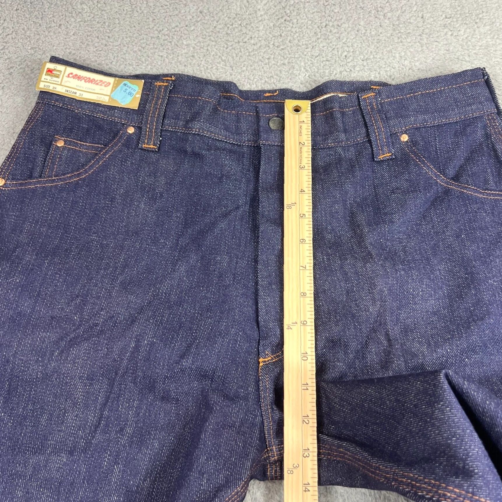 Vintage Vintage Kmart Men’s 70s Western Flare Jeans 38x31 Blue Rockabilly 100% Cotton Size US 38 / EU 54 - 4 Thumbnail