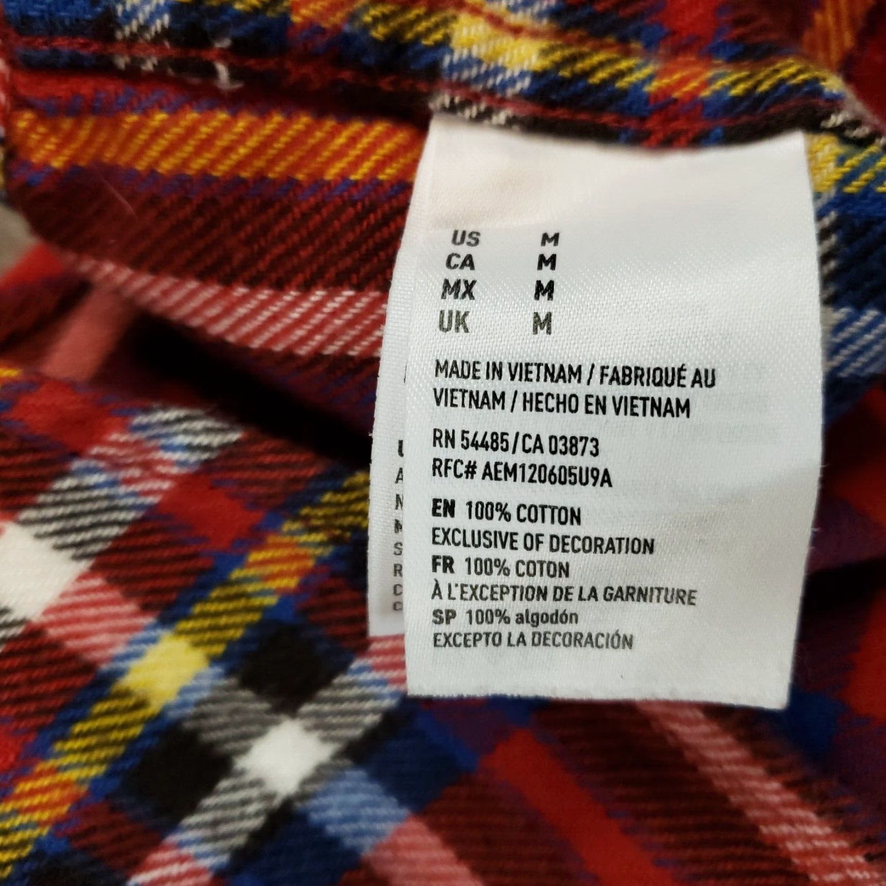 American Eagle Outfitters American Eagle Flannel Shirt Mens Medium Red Plaid Long Sleeve Button Up Casual Size US M / EU 48-50 / 2 - 6 Thumbnail